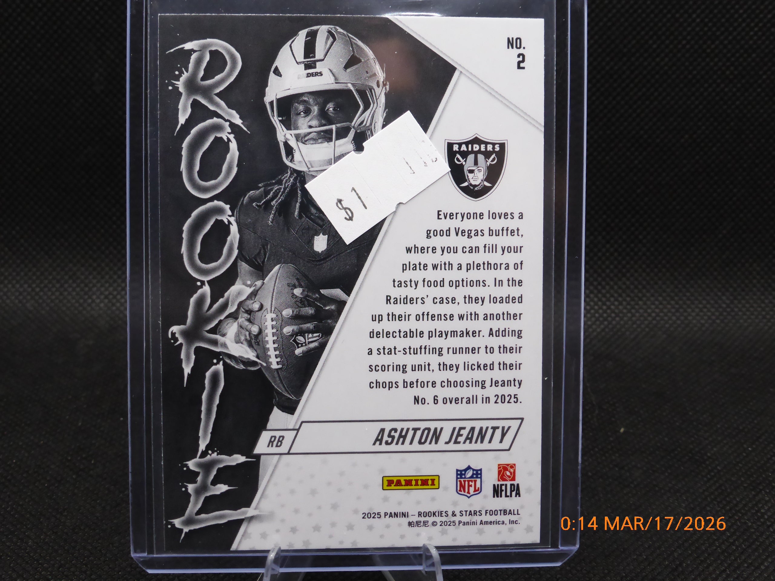 25 Rookie and Star Ashton Jeanty #2 Rookie