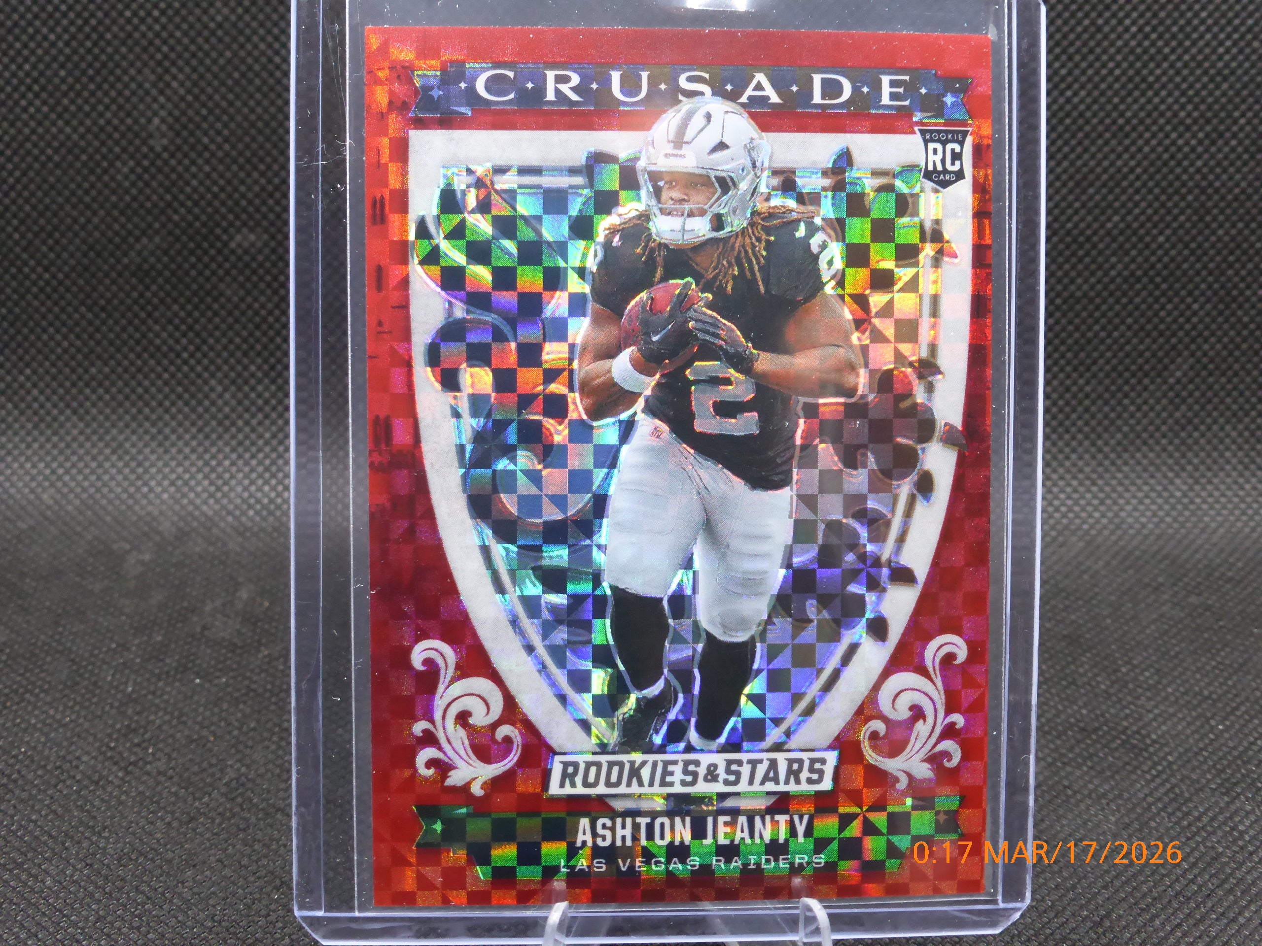 25 Rookie and Star Ashton Jeanty #9 Crusade Red Plaid