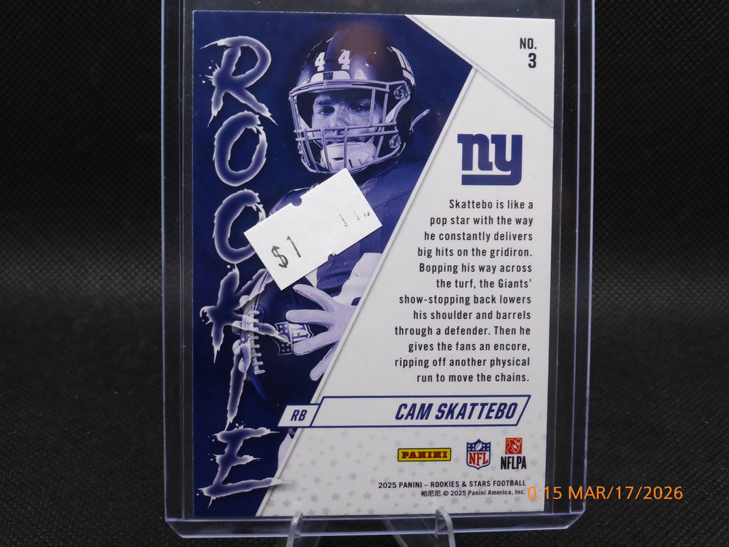 25 Rookie and Star Cam Skattebo #3 Rookie
