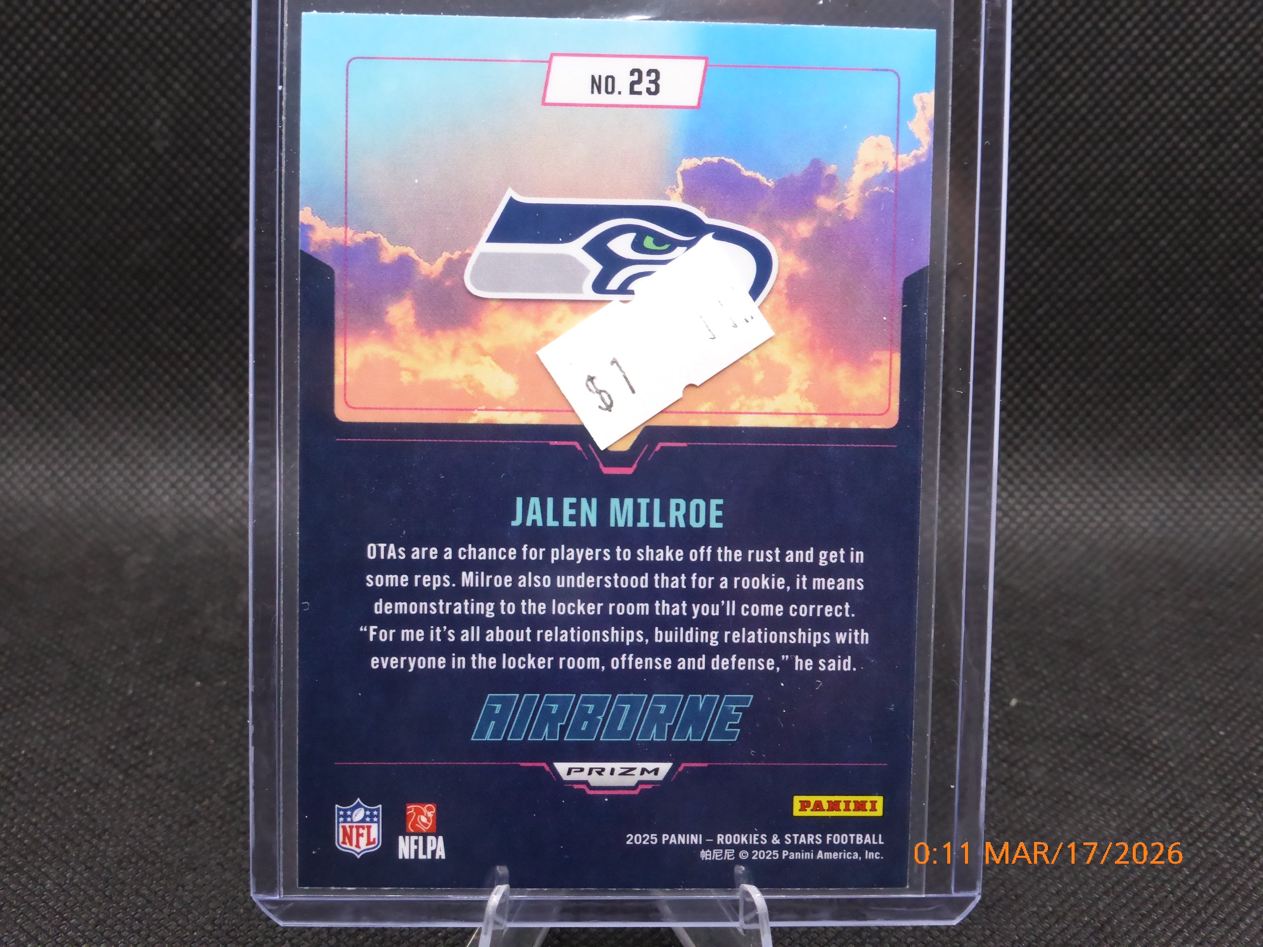 25 Rookie and Star Jalen Milroe #23 Airborne Red Plaid