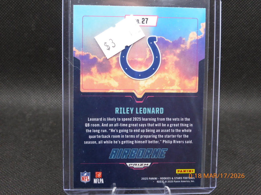 25 Rookie and Star Riley Leonard #27 Airborne Prizm