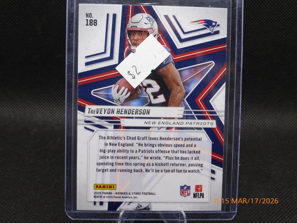 25 Rookie and Star TreVeyon Henderson #188
