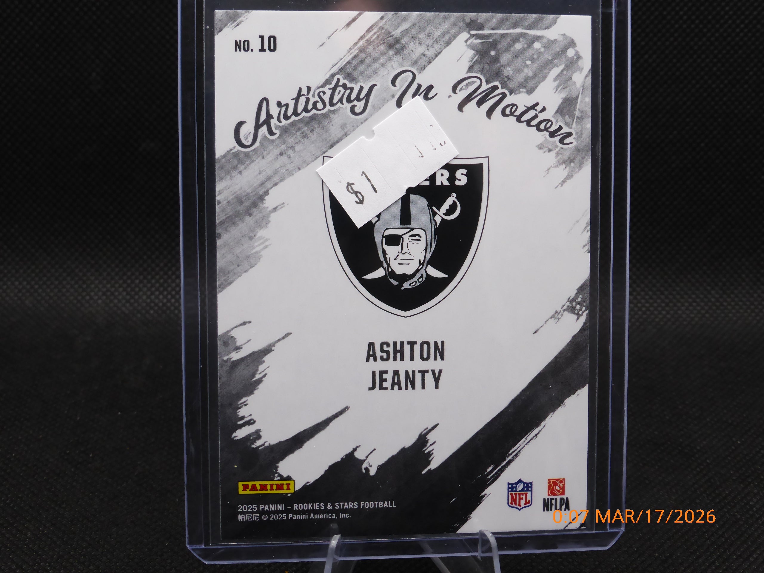 25 Rookie and Stars Ashton Jeanty #10 Artistry in Motion