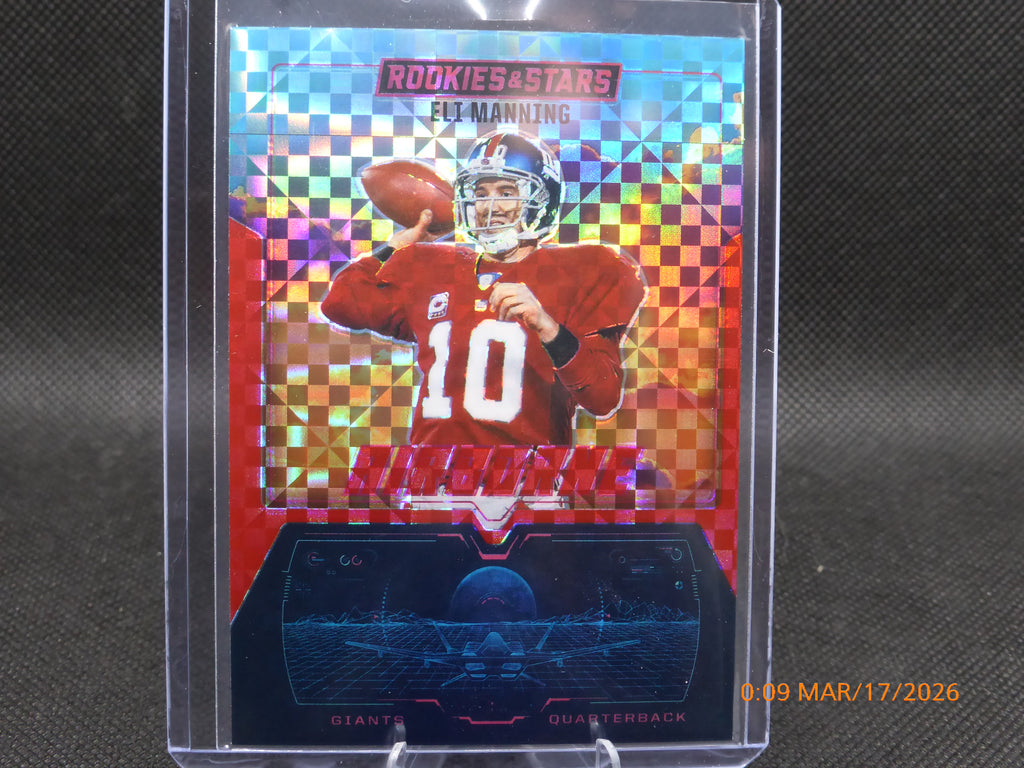 25 Rookie and Stars Eli Manning #10 Red Plaid Prizm Airborne