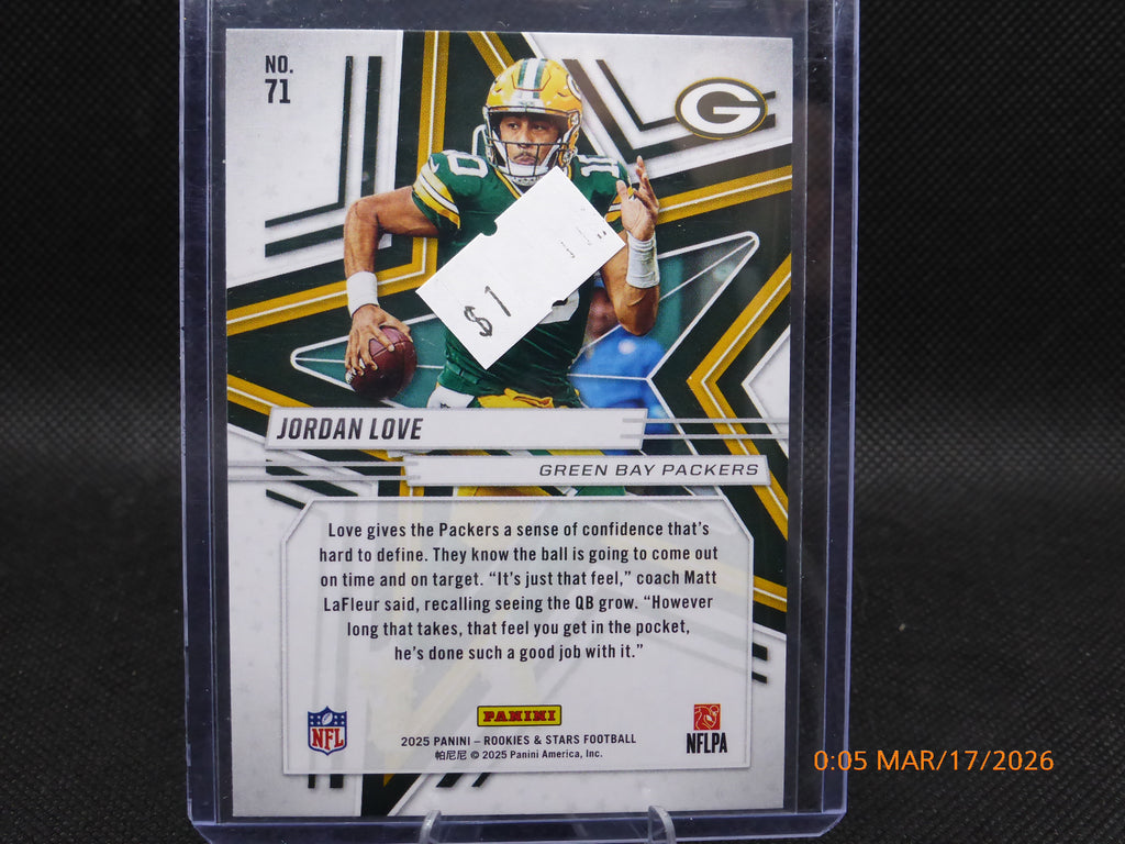 25 Rookie and Stars Jordan Love #71 Red