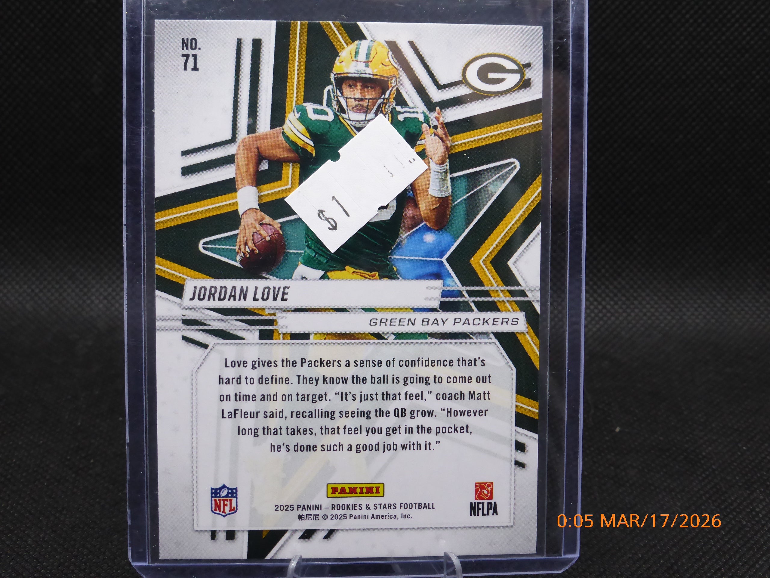 25 Rookie and Stars Jordan Love #71 Red