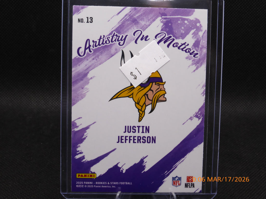 25 Rookie and Stars Justin Jefferson #13 Artistry in Motion