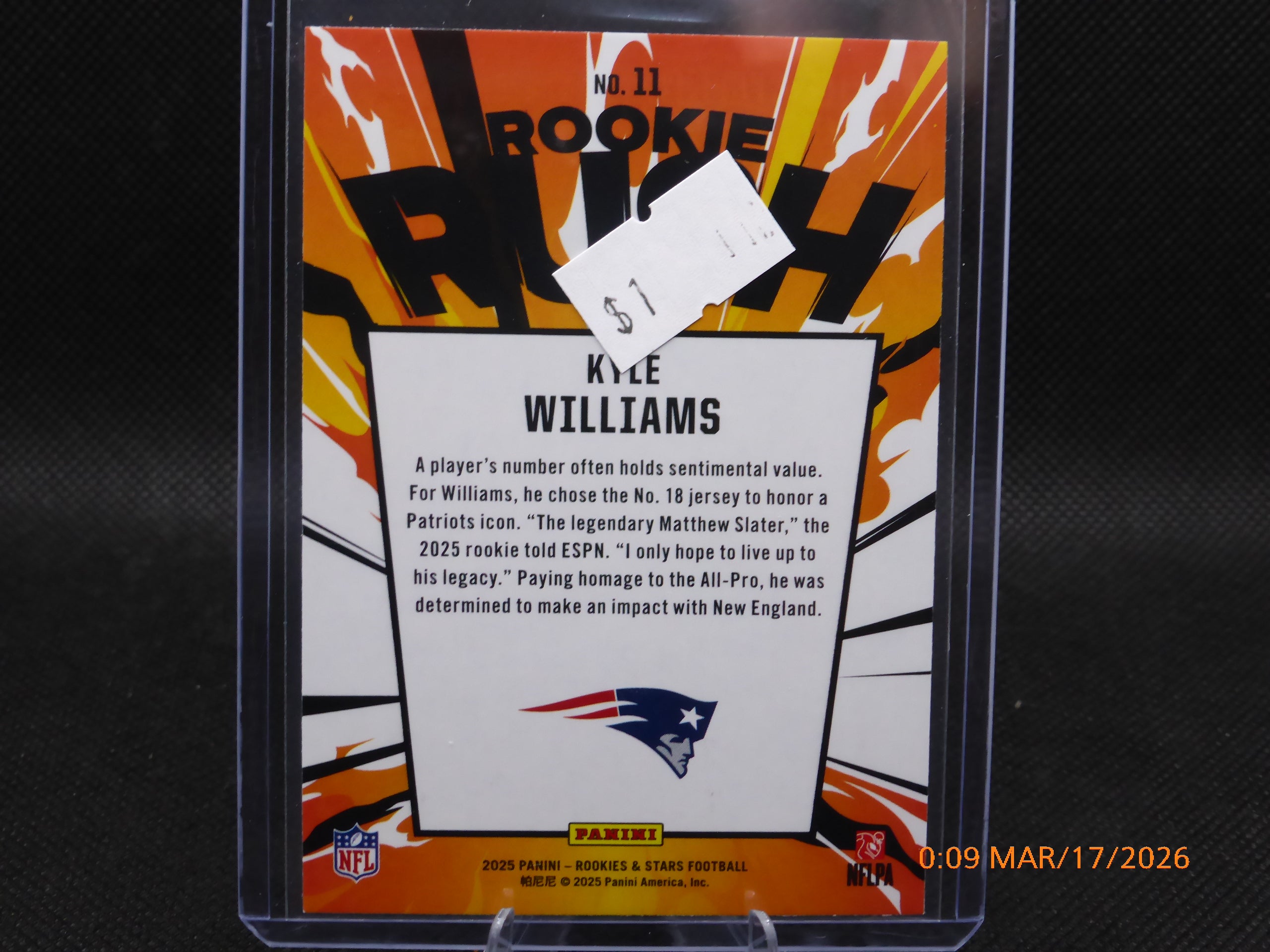 25 Rookie and Stars Kyle Williams #11 Rookie Rush