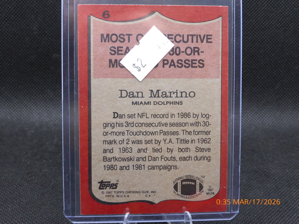 87 Topps Dan Marino #6