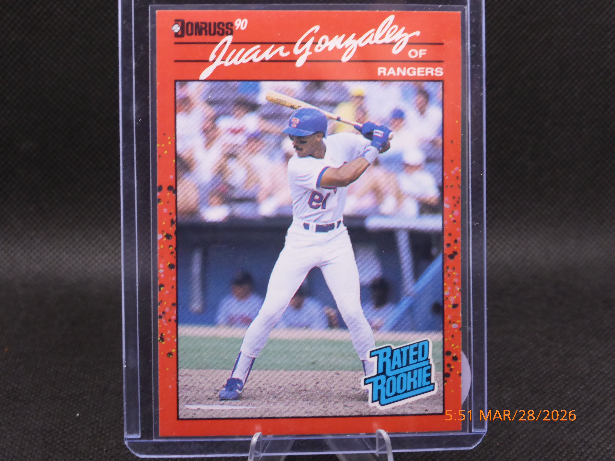 90 Donruss Juan Alberto Gonzalez #33 Error