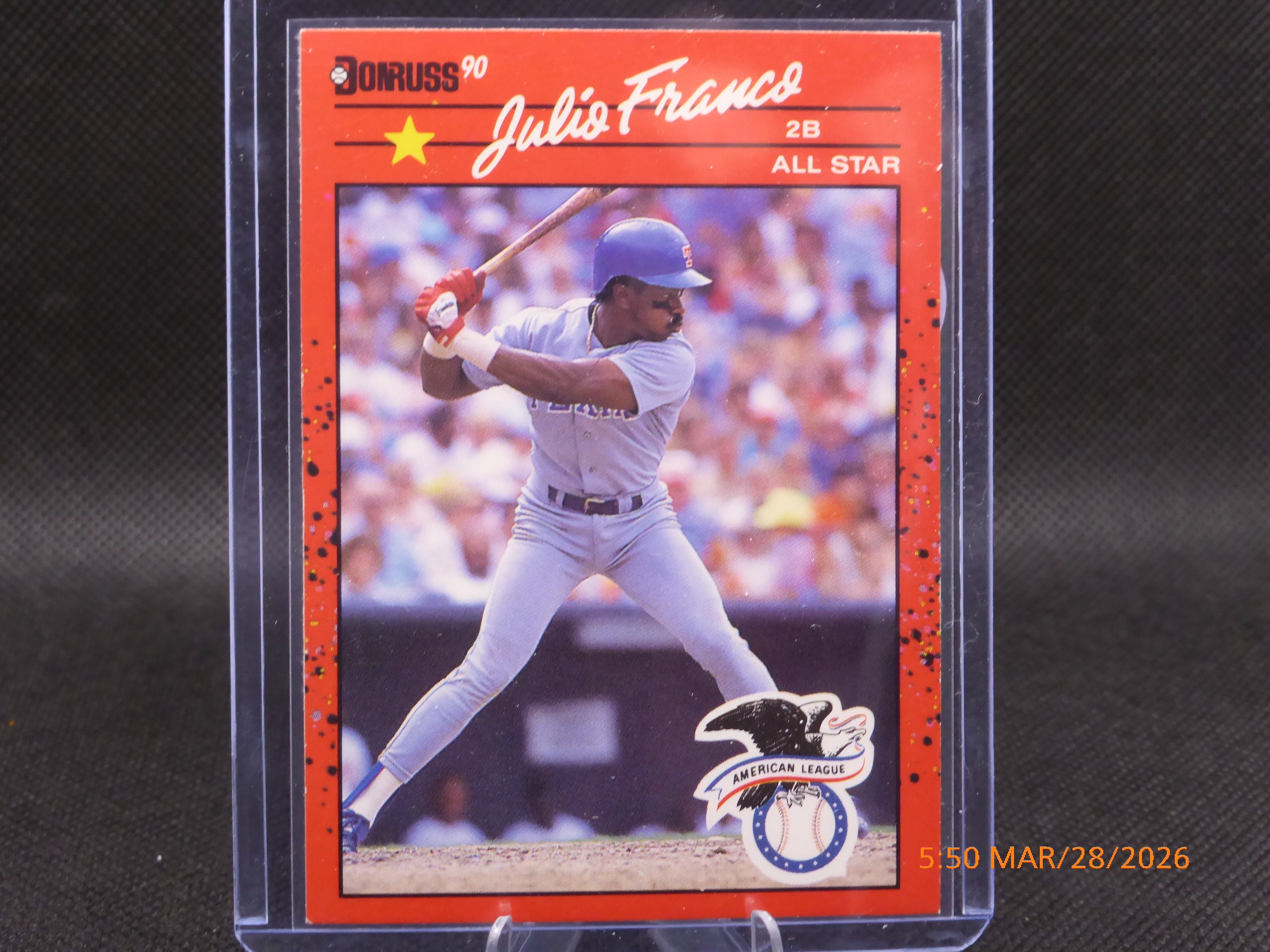 90 Donruss Julio Cesar Franco #701 Error