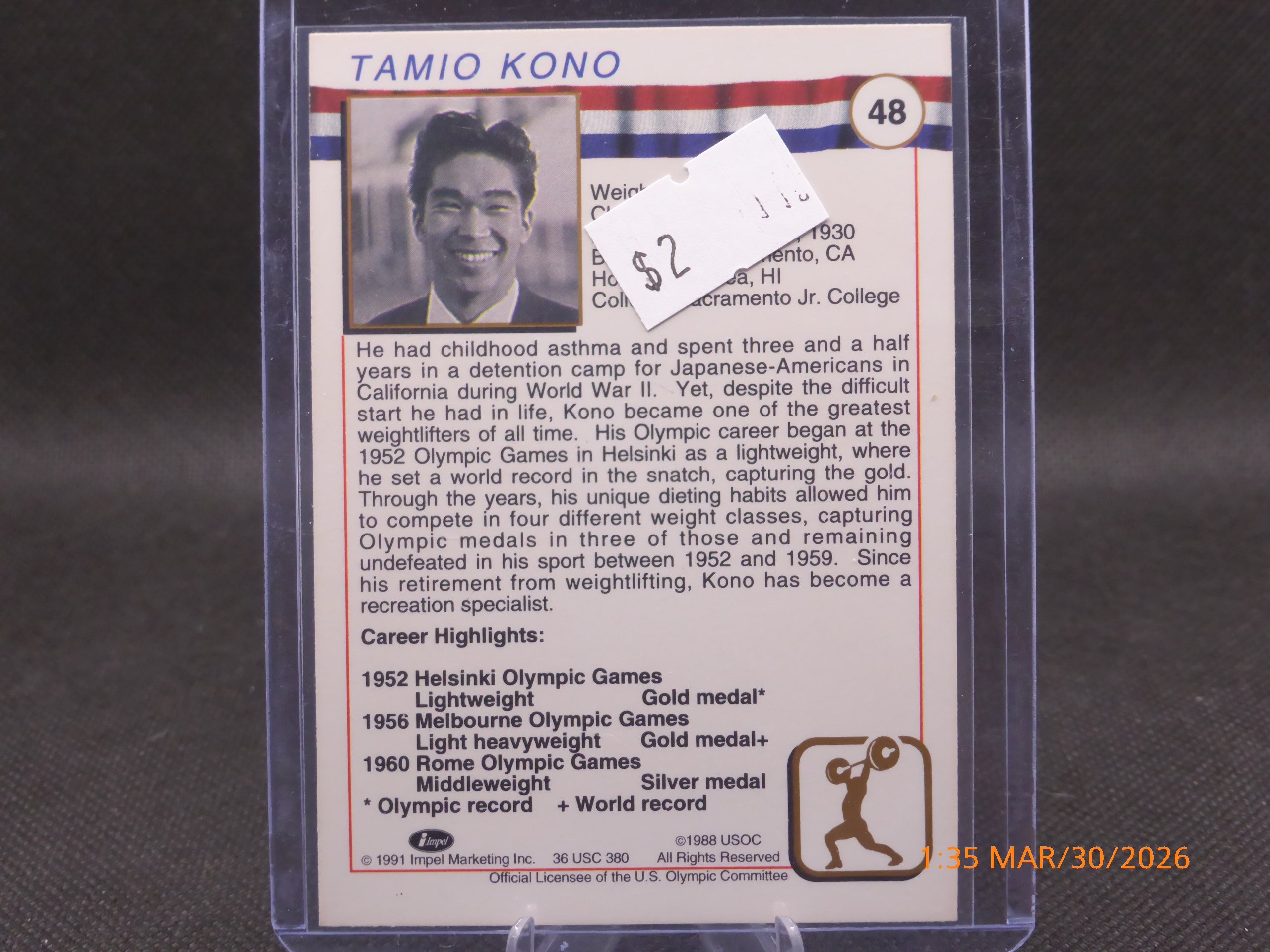 91 Impel Marking Tamio Kono #48