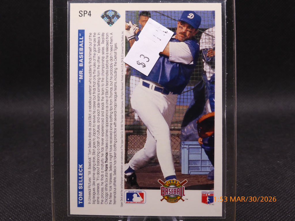 92 Upper Deck Tom Selleck # SP4 Mr. Baseball