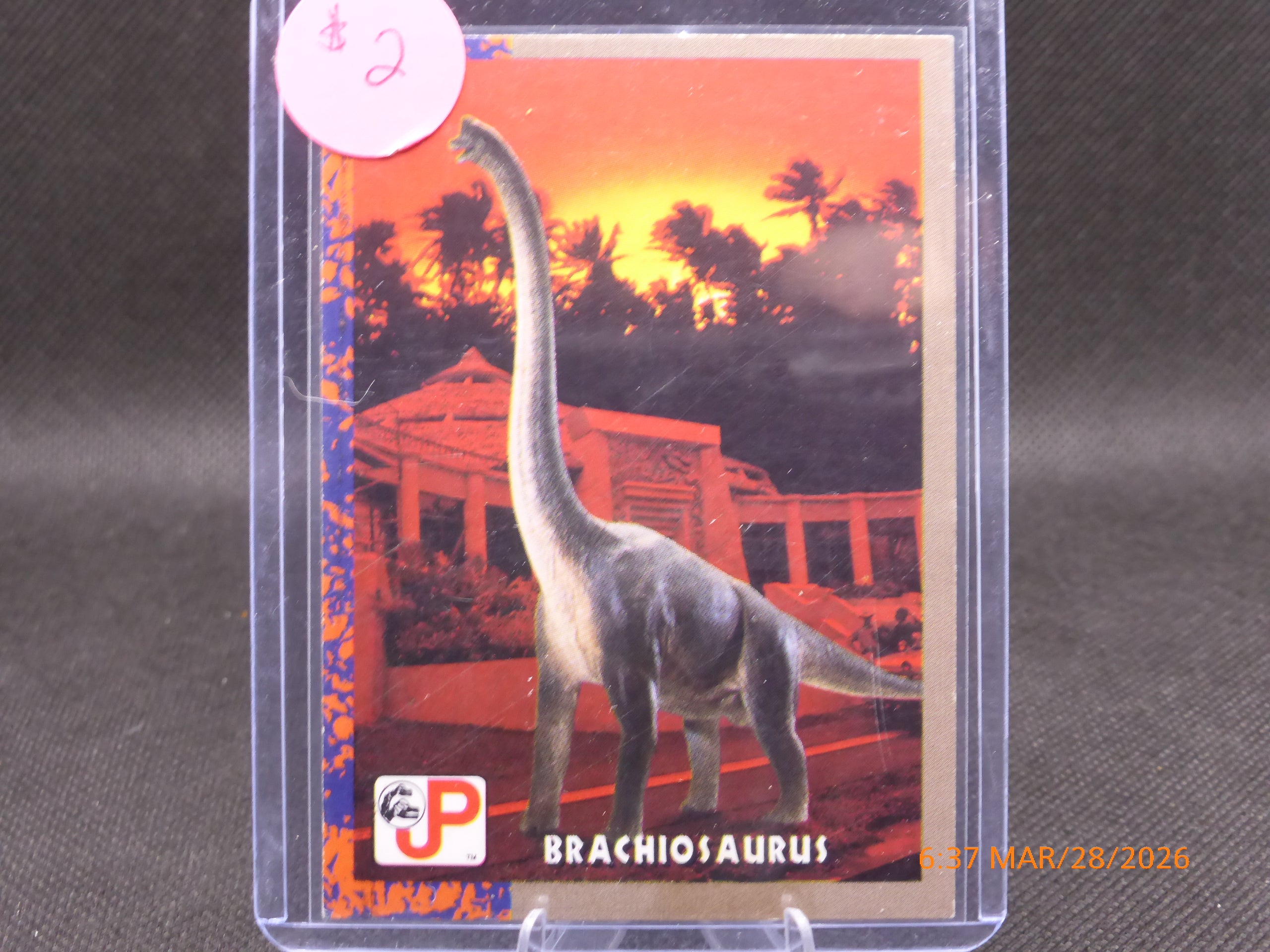 93 Topps Jurassic Park Brachiosaurus #8
