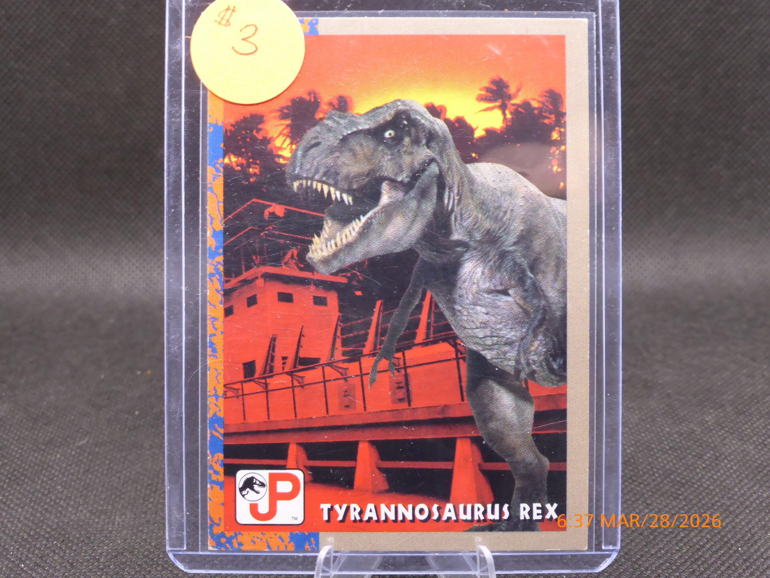 93 Topps Jurassic Park Tyrannosaurus Rex #3