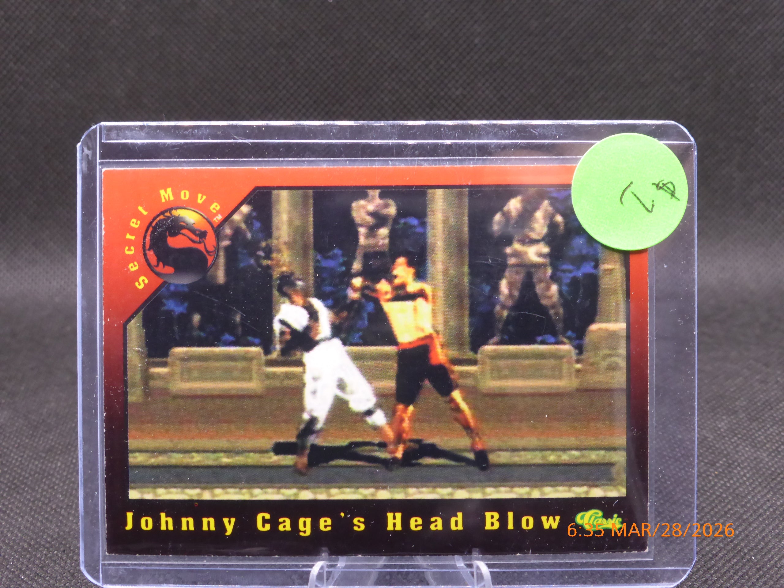 94 Classic Mortal Combat Johnny Cage's Head Blow #62