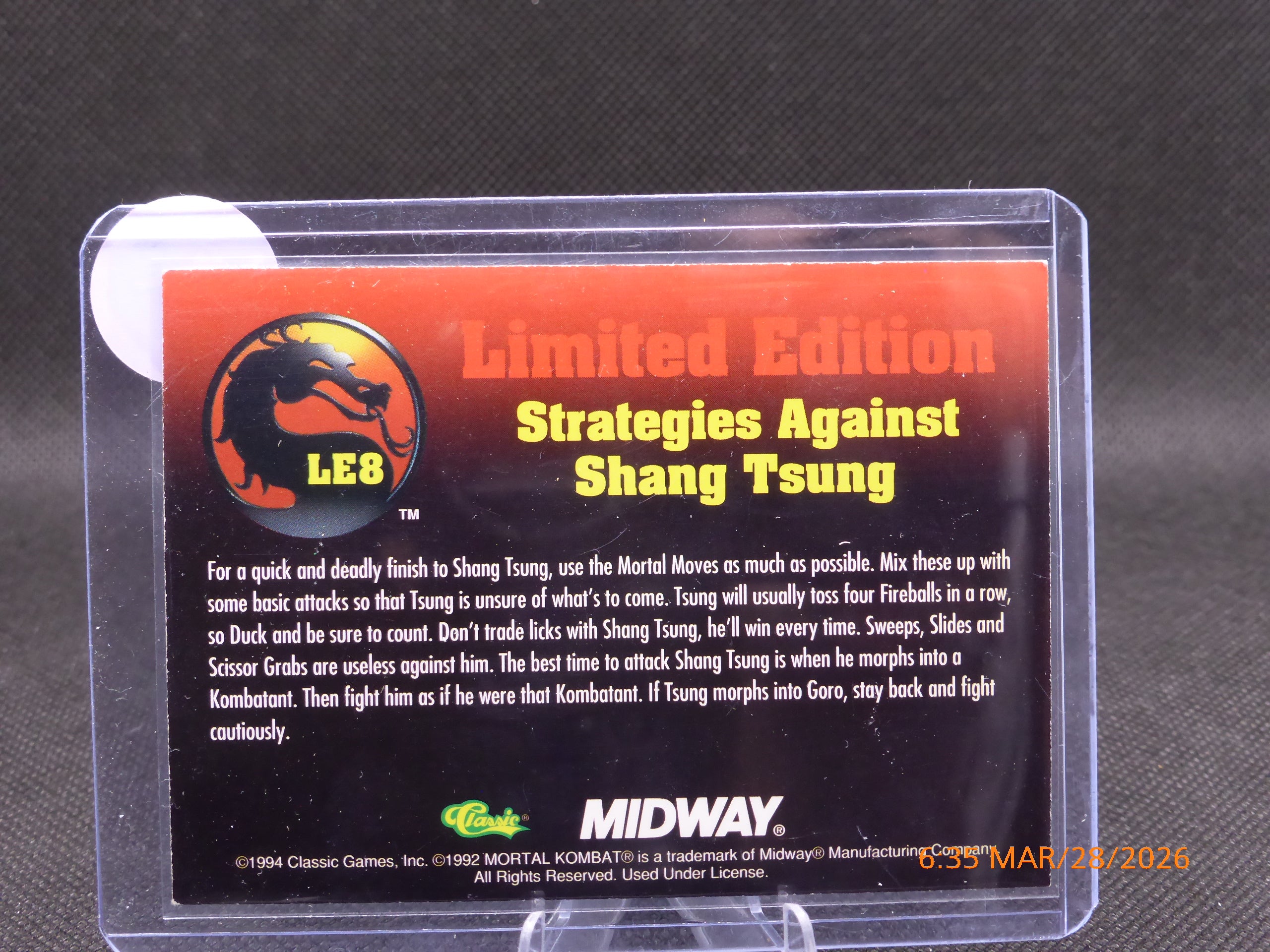 94 Classic Mortal Combat Strategies Against Tsung #LE8 b