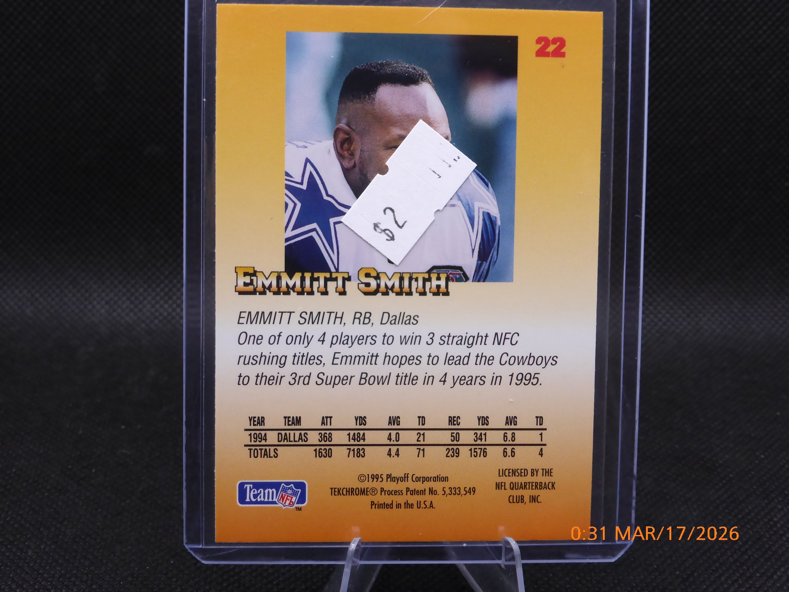 95 Playoff Prime Emmitt Smith #22