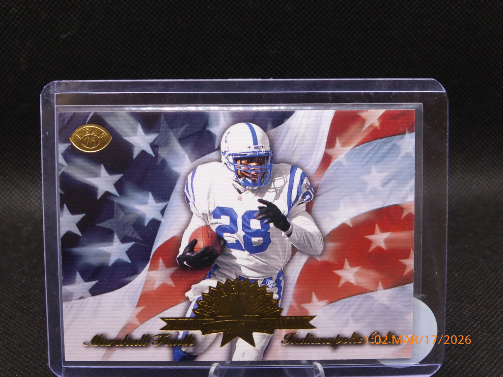 96 Leaf Marshall Faulk #10 of 20 Gold All Star Team 649/1000