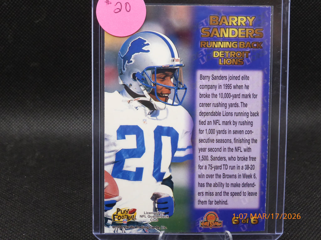 96 Pacific Collection Barry Sanders #6 of 6