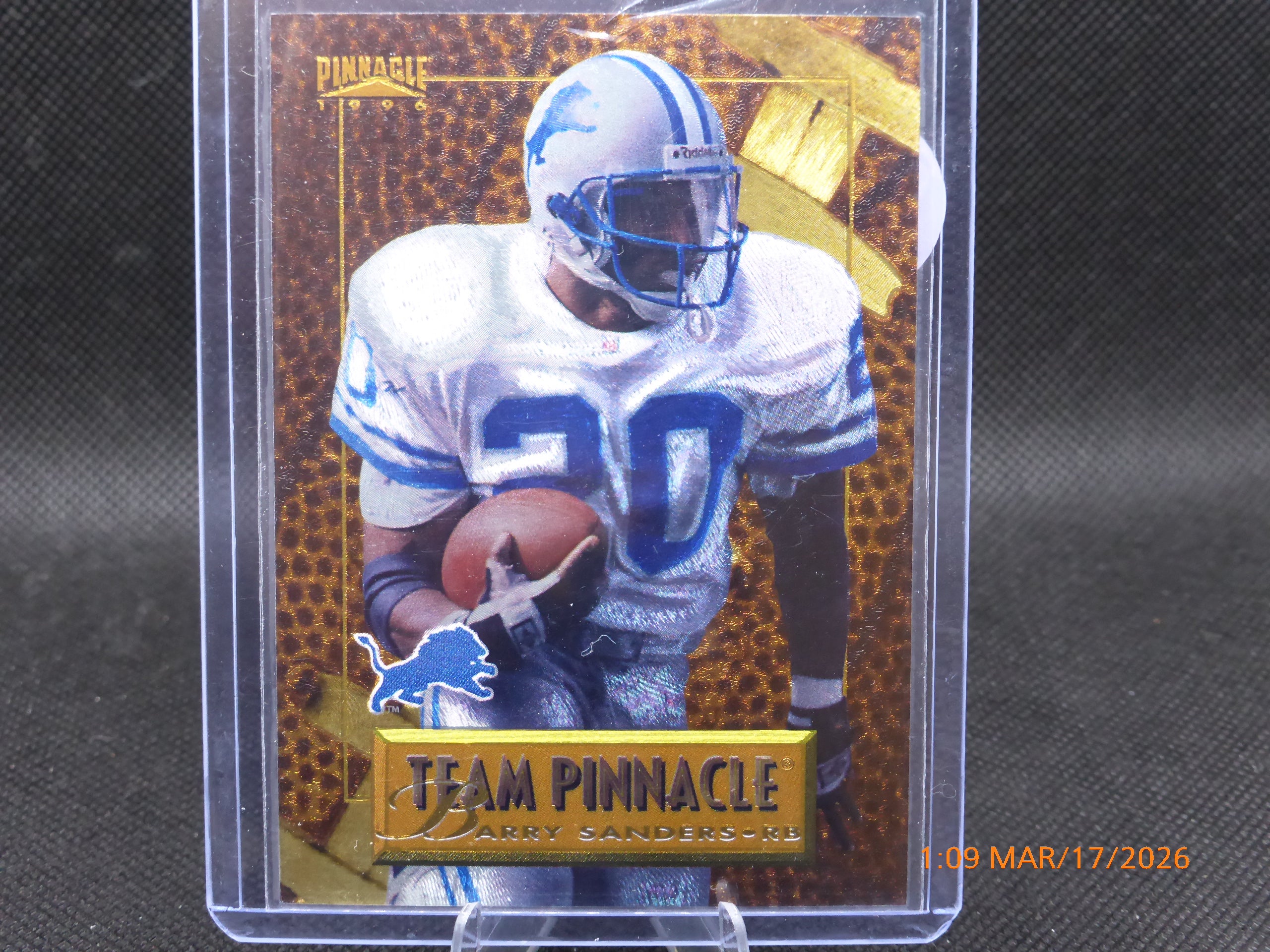 96 Pinnacle Barry Sanders #6 of 10 Team Pinnacle