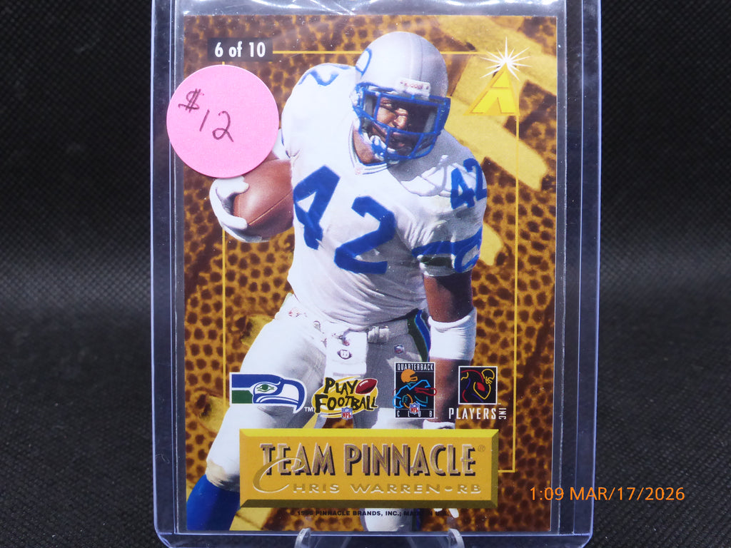 96 Pinnacle Barry Sanders #6 of 10 Team Pinnacle
