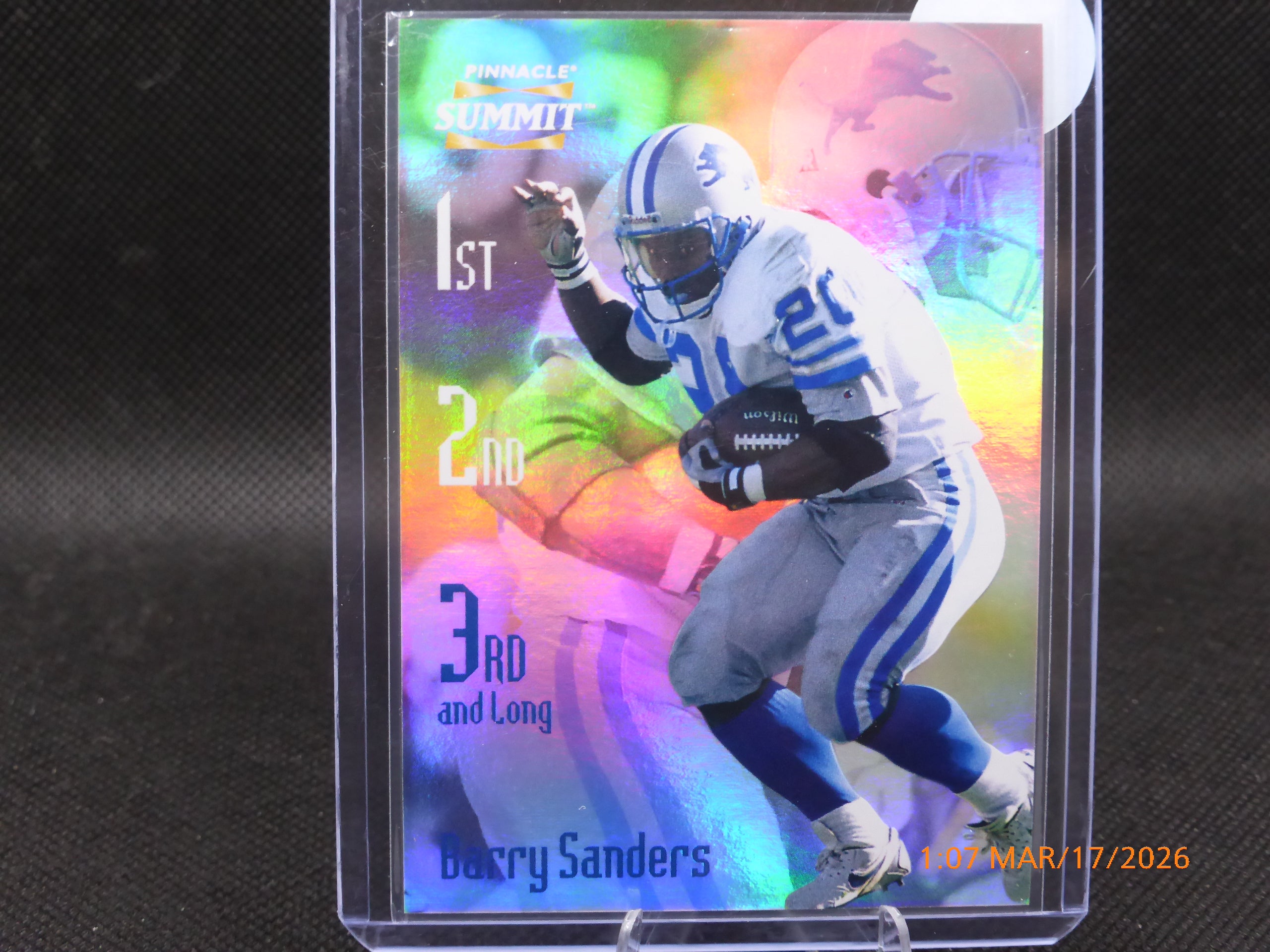 96 Pinnacle Summit Barry Sanders #17 of 18 Promo 2000
