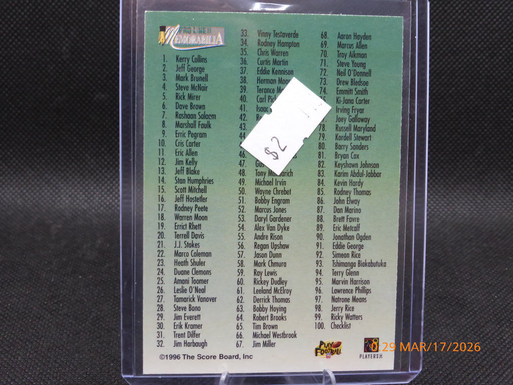 96 Pro Line II Memorabilla Emmitt Smith