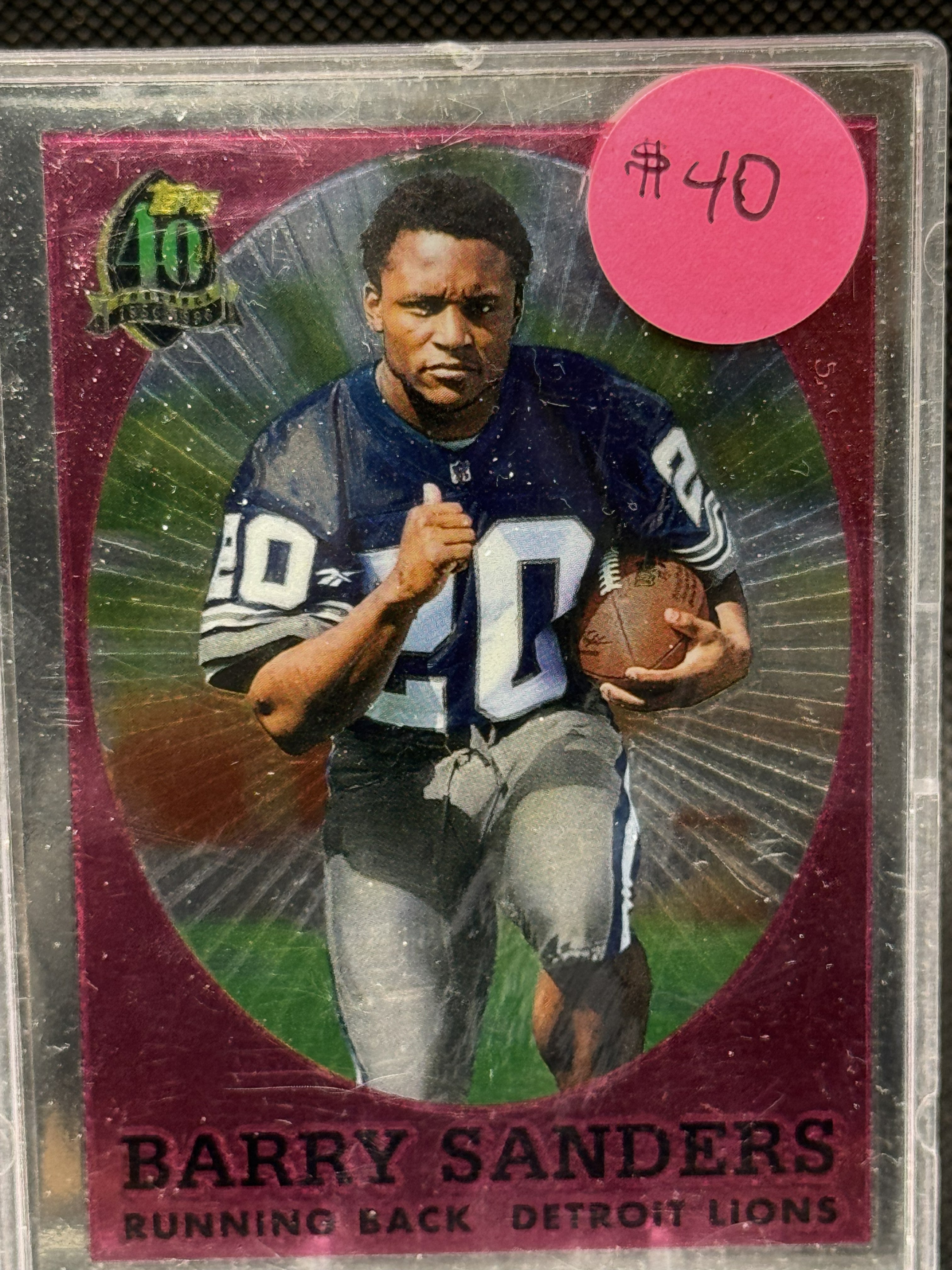 96 Topps Chrome Barry Sanders #3 Pink