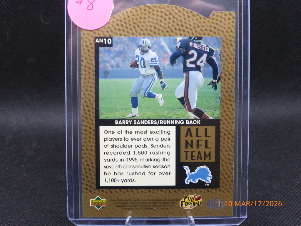 96 Upper Deck Barry Sanders #AN10 All NFL Team Die Cut