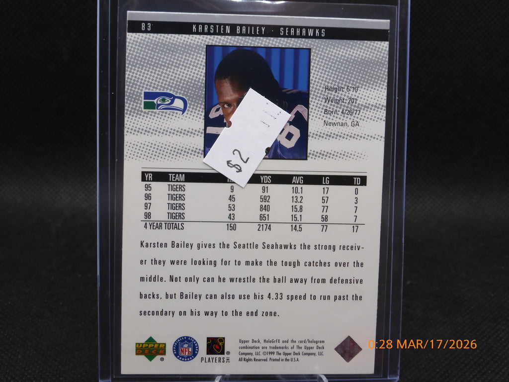 99 Uppe Deck Karsten Bailey #83 HoloGR FX