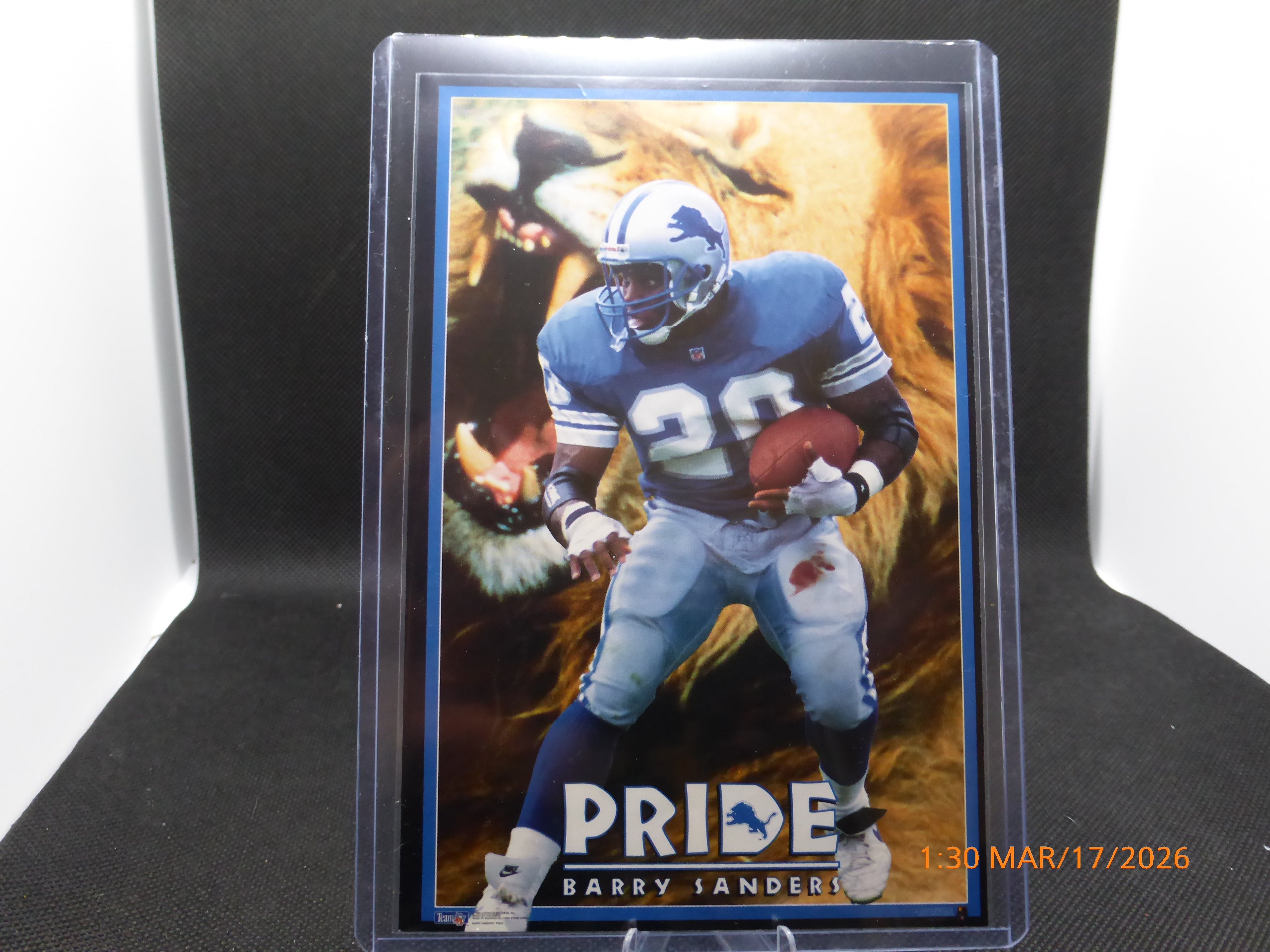 BARRY SANDERS PRIDE 1995 Vintage Detroit Lions