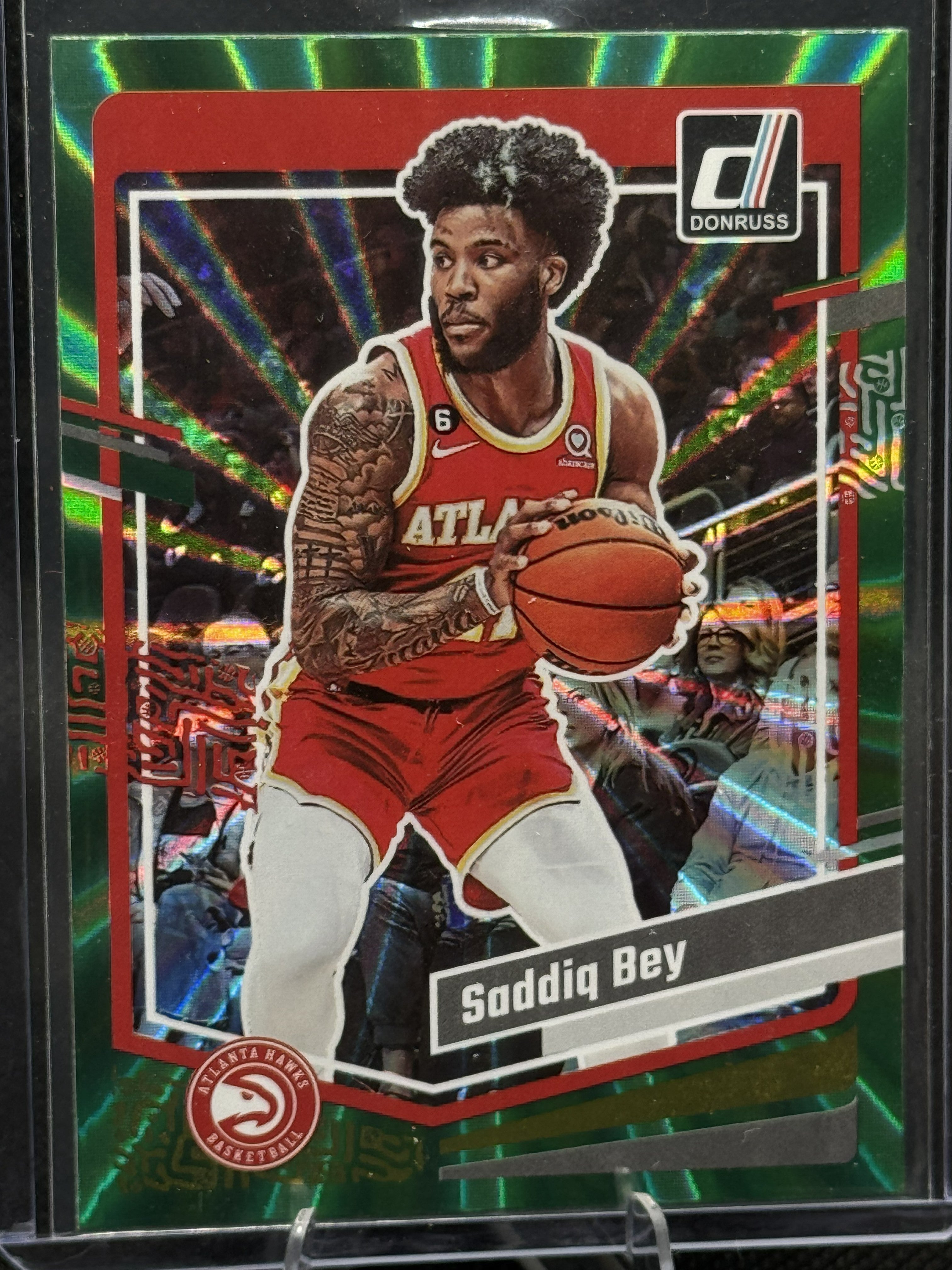 24 Donruss Saddiq Bey #175 green Holo Laser