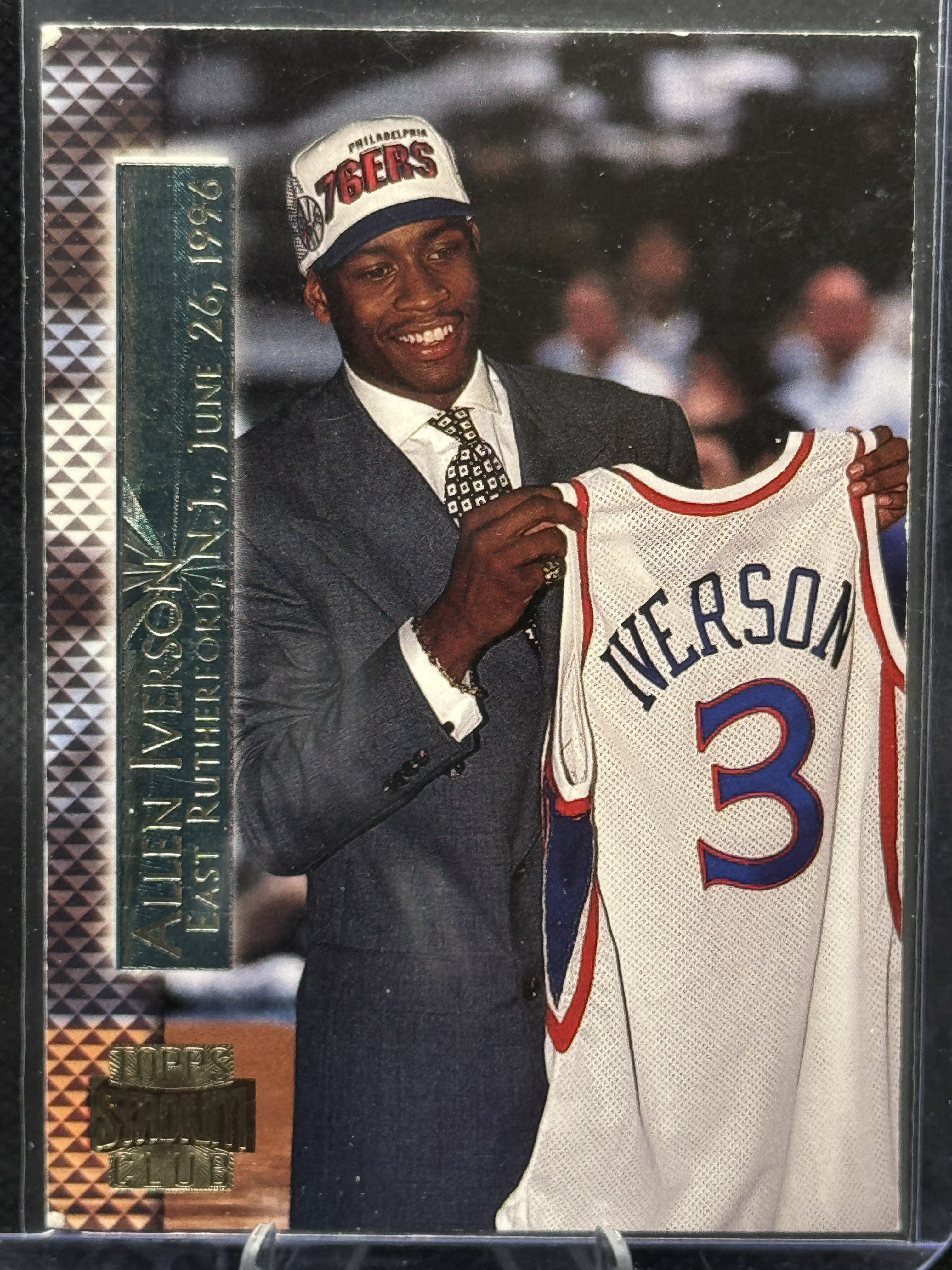 96 Topps Stadium Club Allen Iverson #15 (RC)