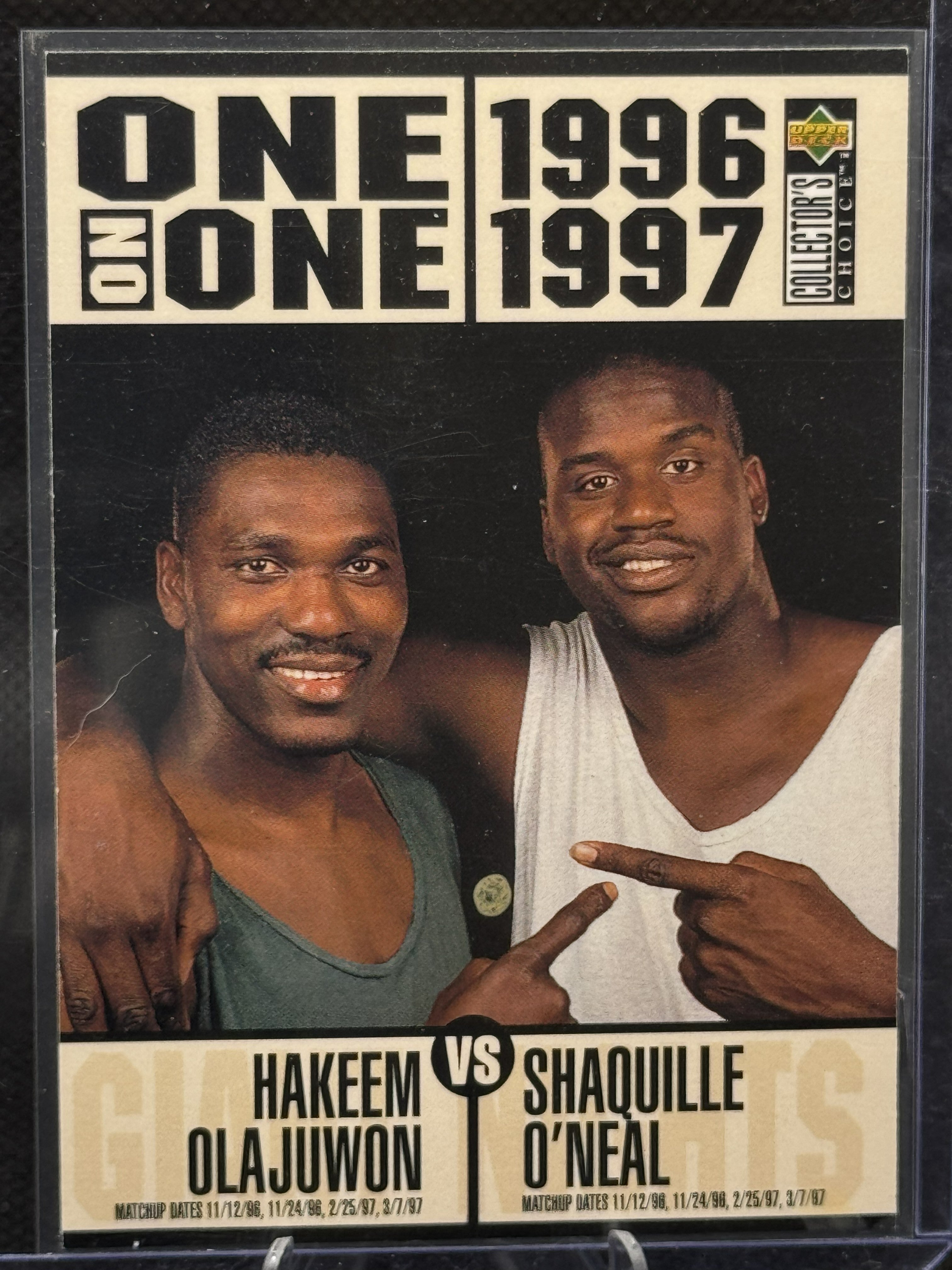 96 Collector's Choice Olajuwon vs O'neal #357 One on One