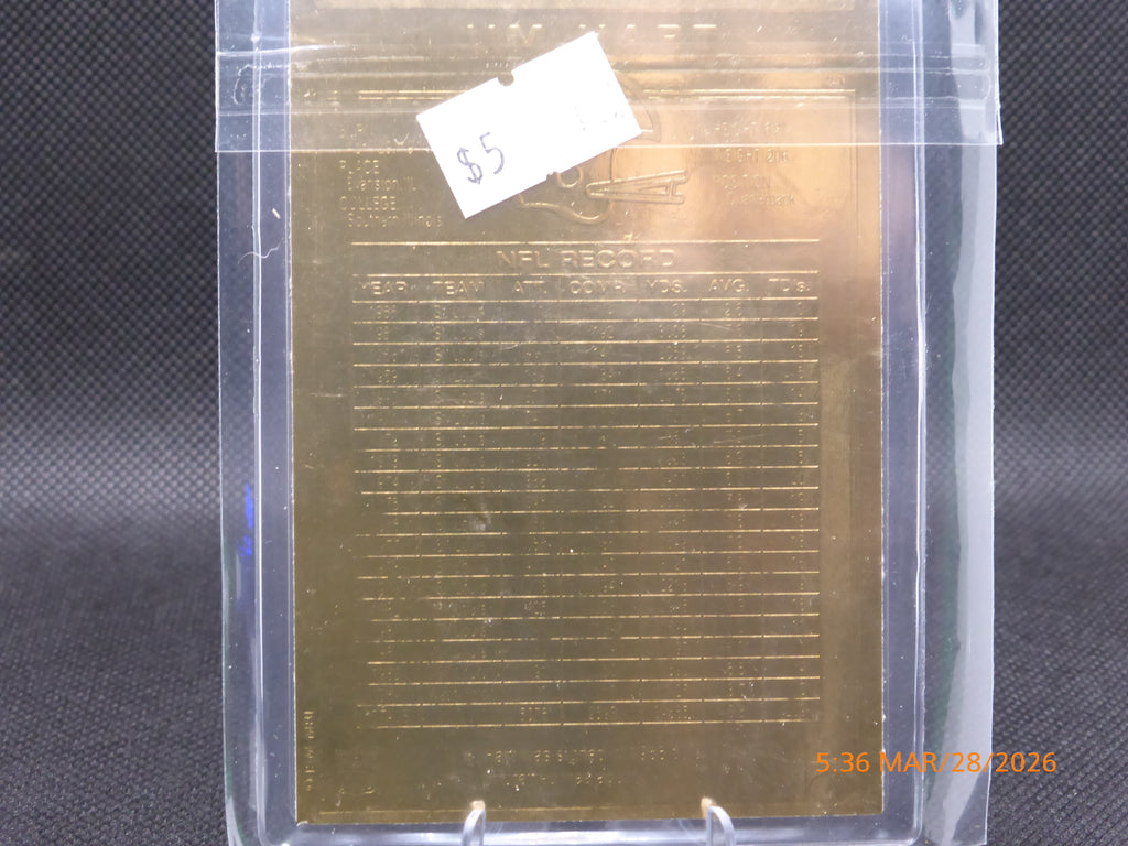 Jim Hart #4 1999-2001 DANBURY MINT 22K GOLD NFL LEGENDS SEALED ENCASED