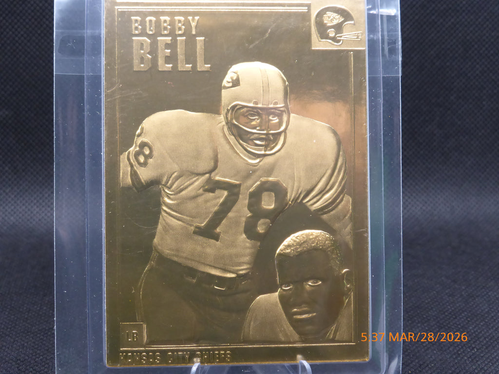 Kansas City Chiefs-BOBBY BELL, DANBURY MINT 22K GOLD LEGEND CARD #29-Minnesota