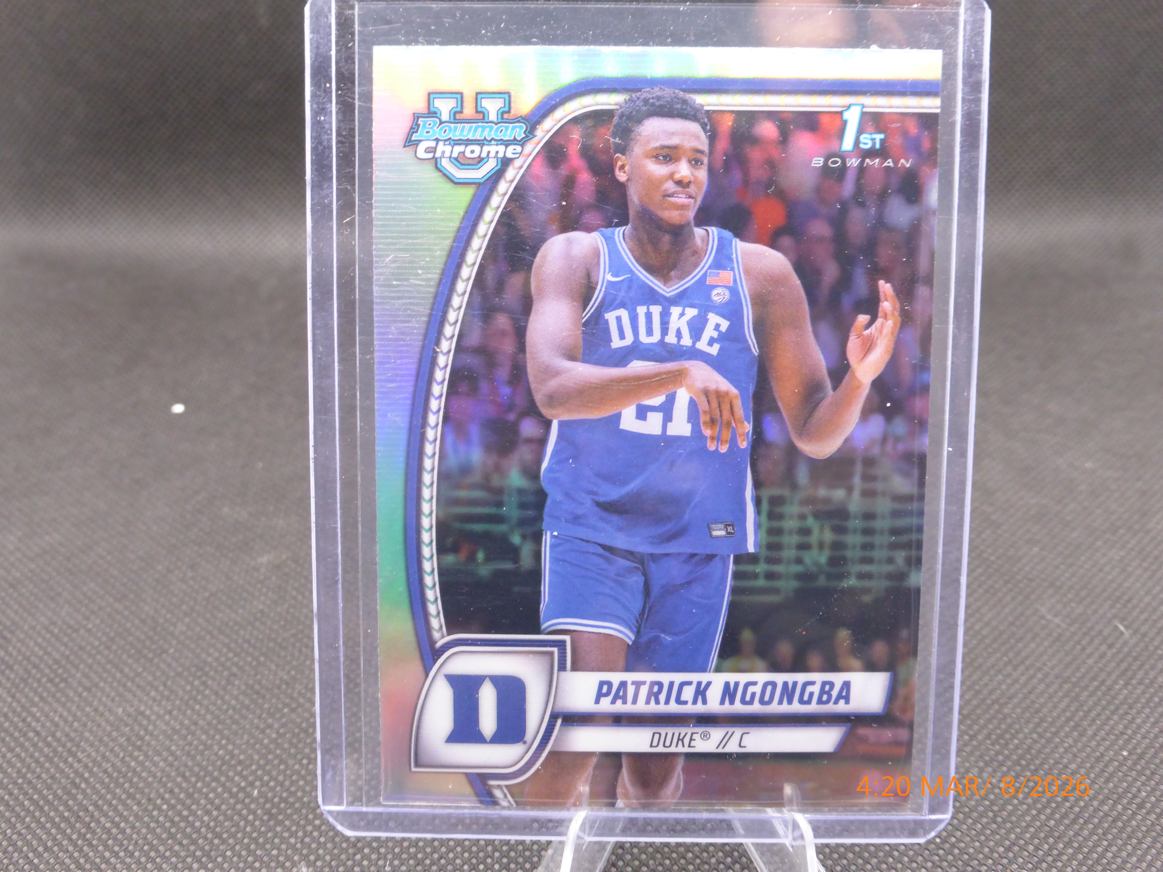 25 Bowman University Chrome Patrick Ngongba #58 Refractor