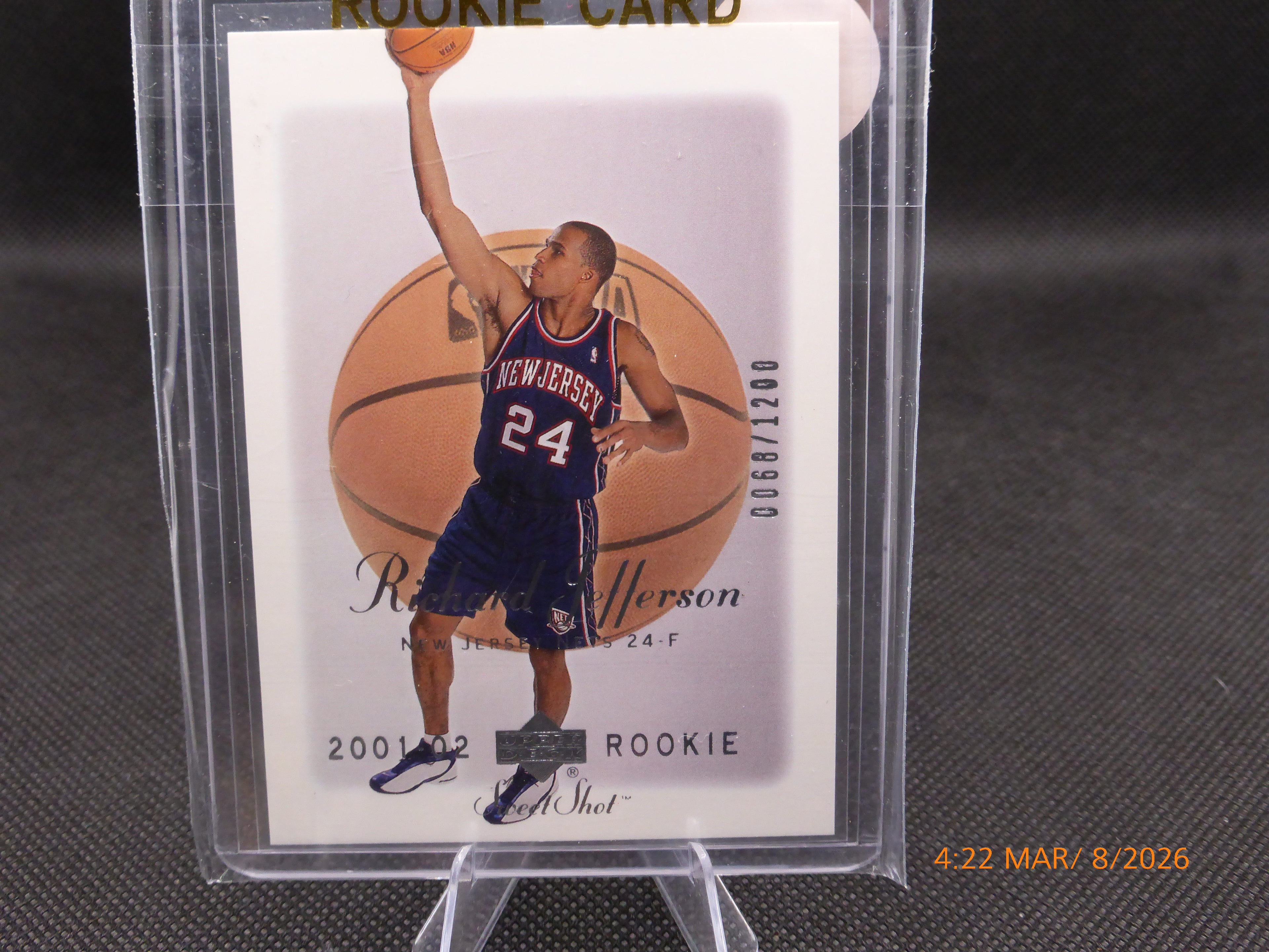2001 Upper Deck Richard Jefferson #100 Sweet Shot 68/1200