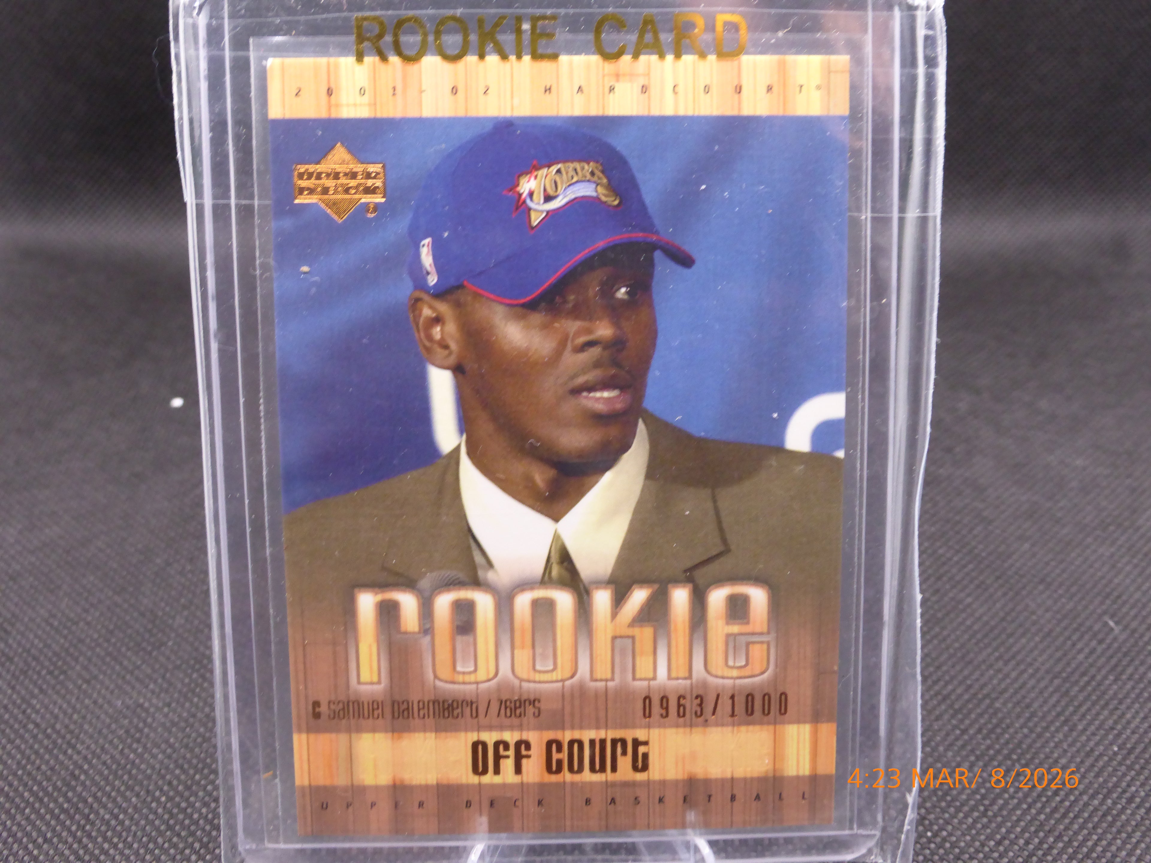 2001 Upper Deck Samuel Dalembert #99 Rookie Off Court 963/1000 (RC)