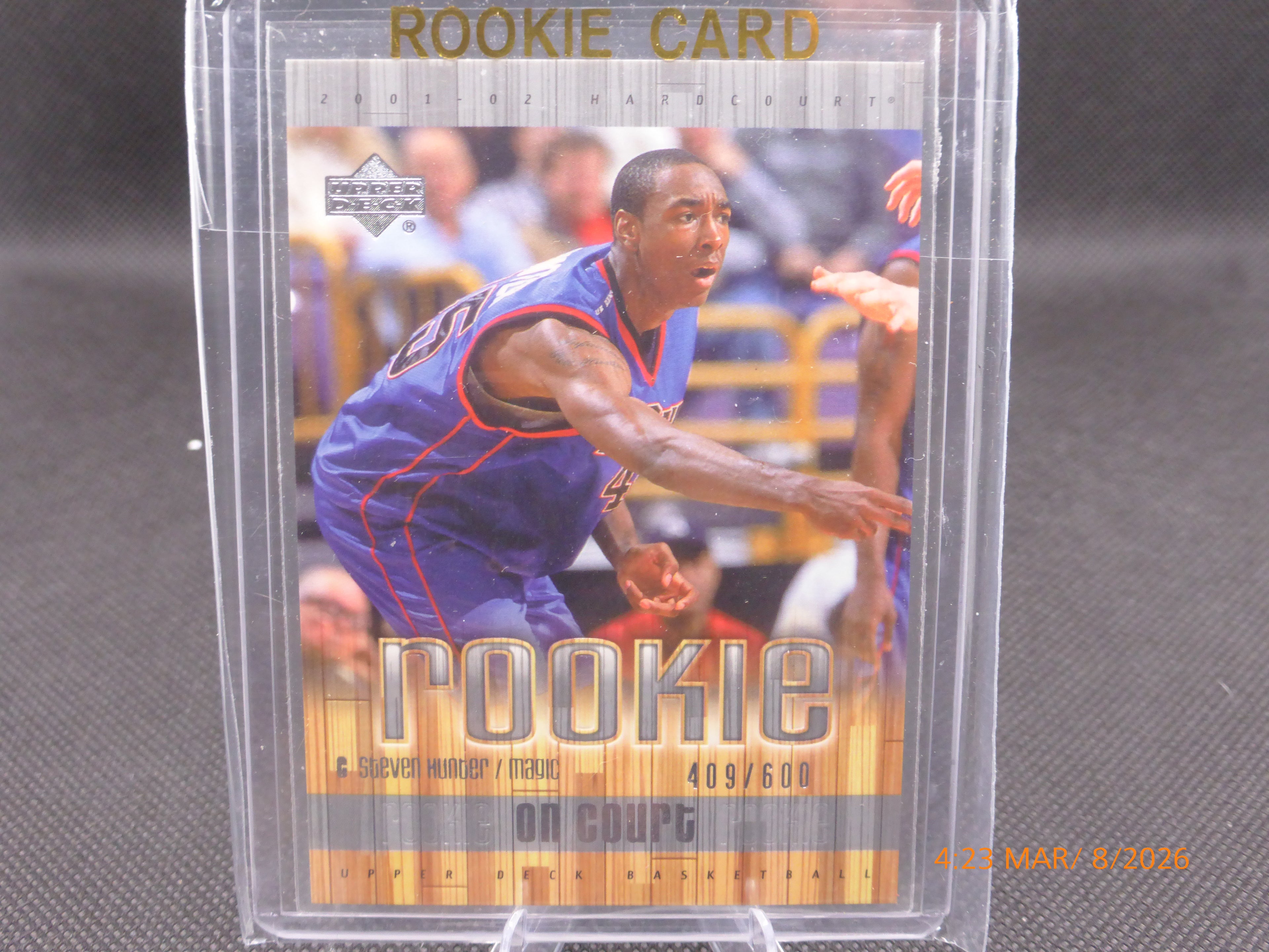 2001 Upper Deck Steven Hunter #108 Rookie On Court (RC) 98/600