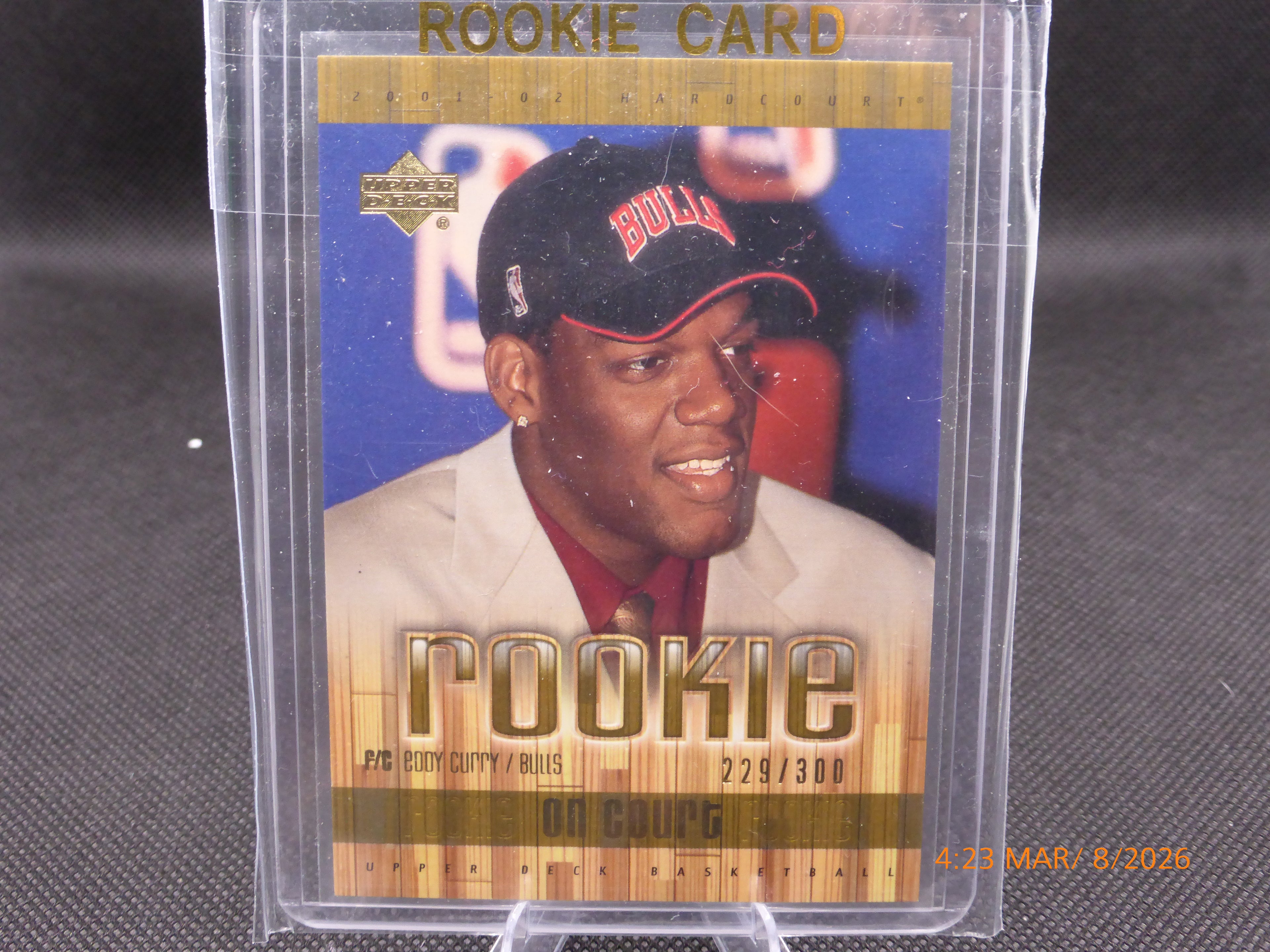 2001 Upper Deck Eddy Curry #116 Rookie On Court (RC) 229/300