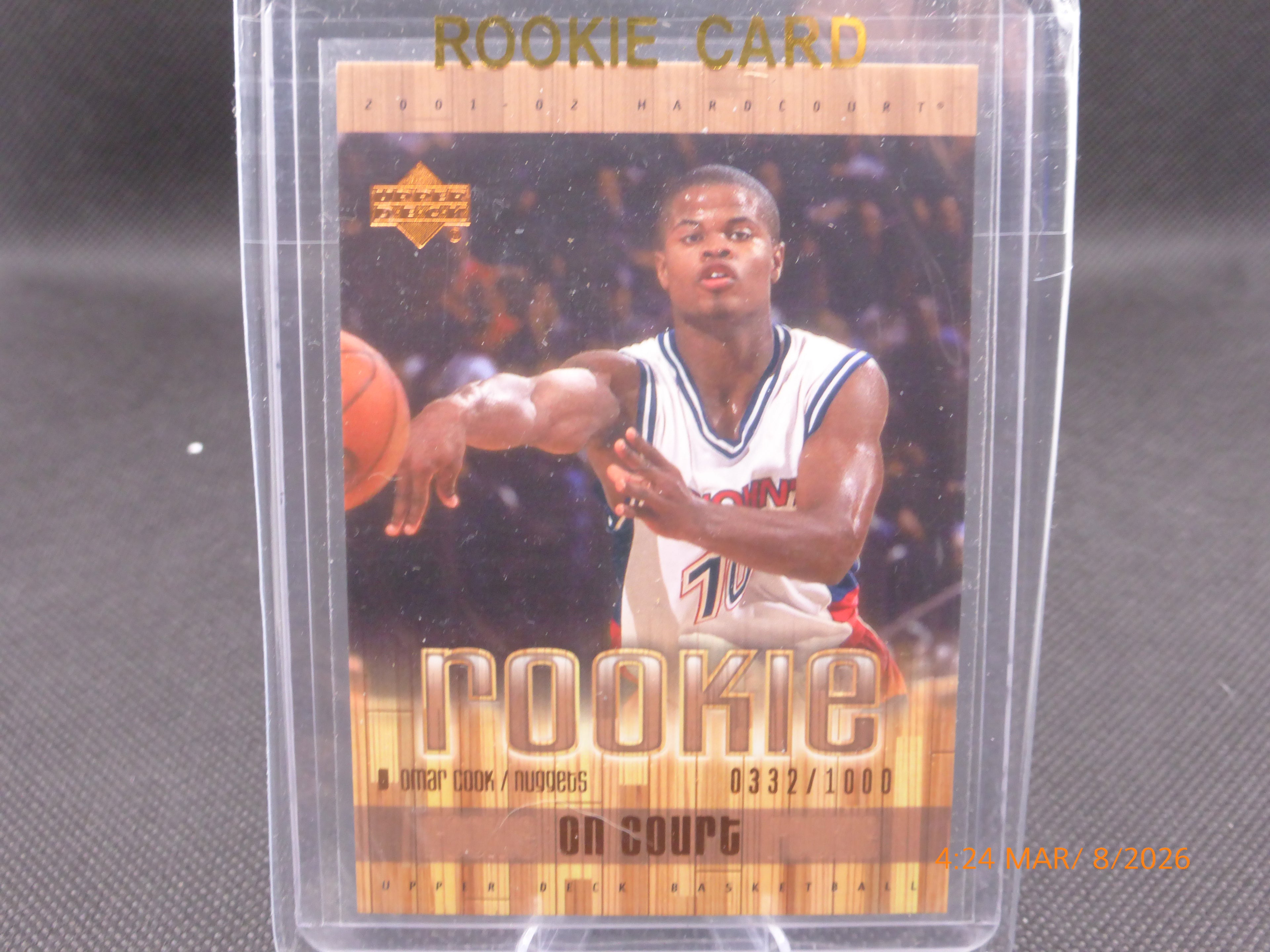 2001 Upper Deck Omar Cook #95 Rookie Off Court (RC) 332/1000
