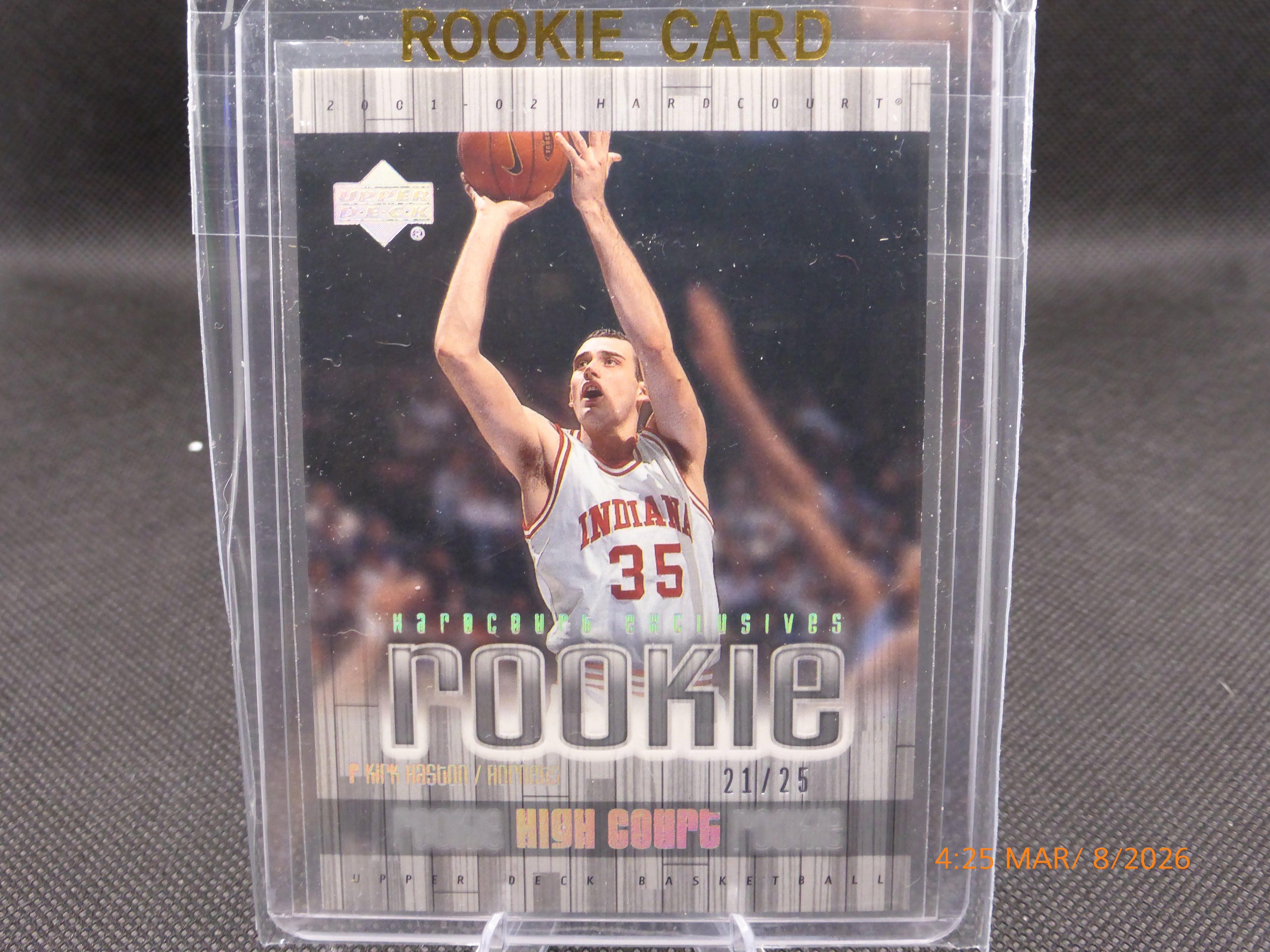 2001 Upper Deck Kirk Haston #107 Rookie High Court (RC) 21/25
