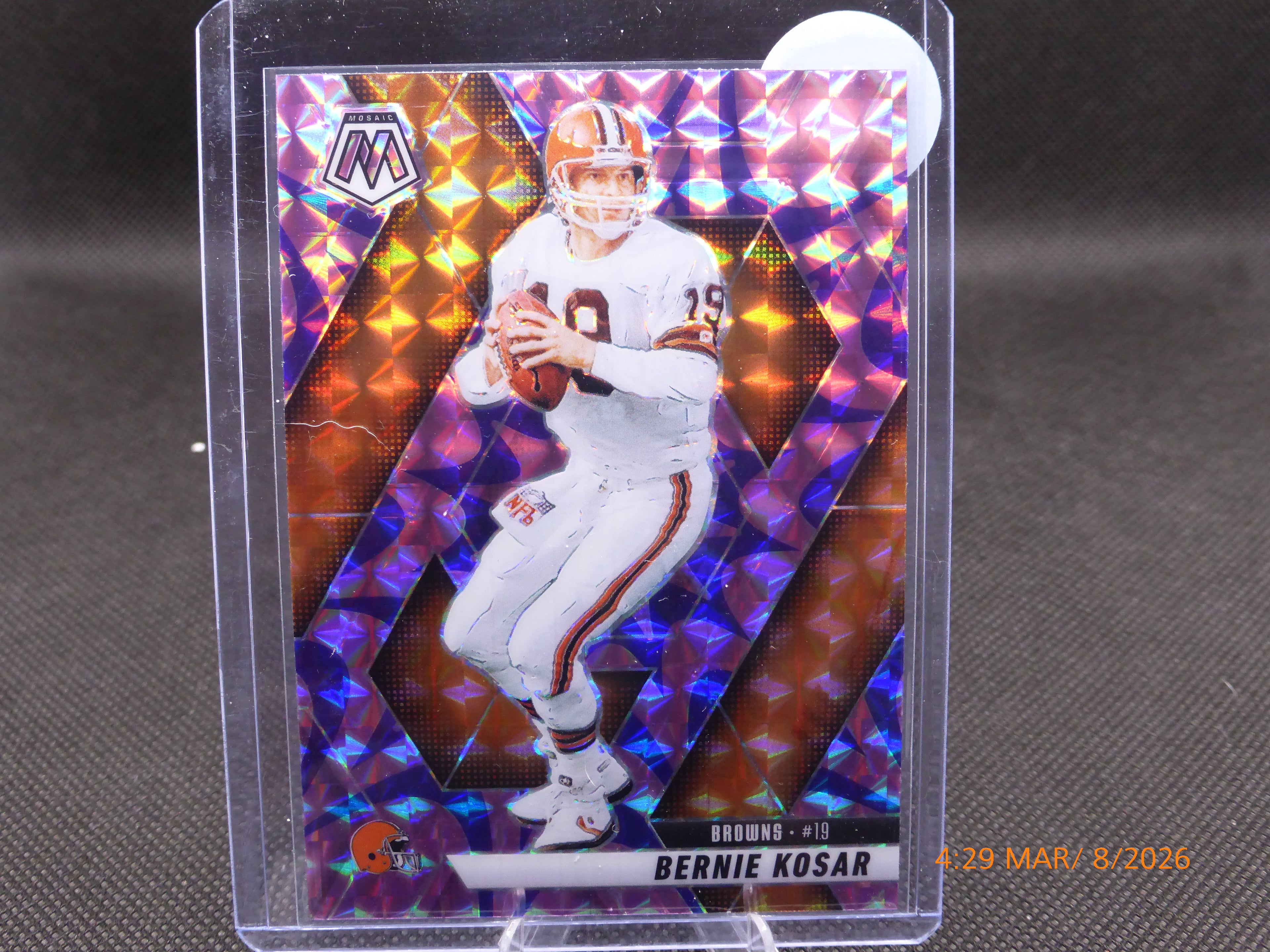 25 Mosaic Bernie Kosar #65 Pink Camo Prizm