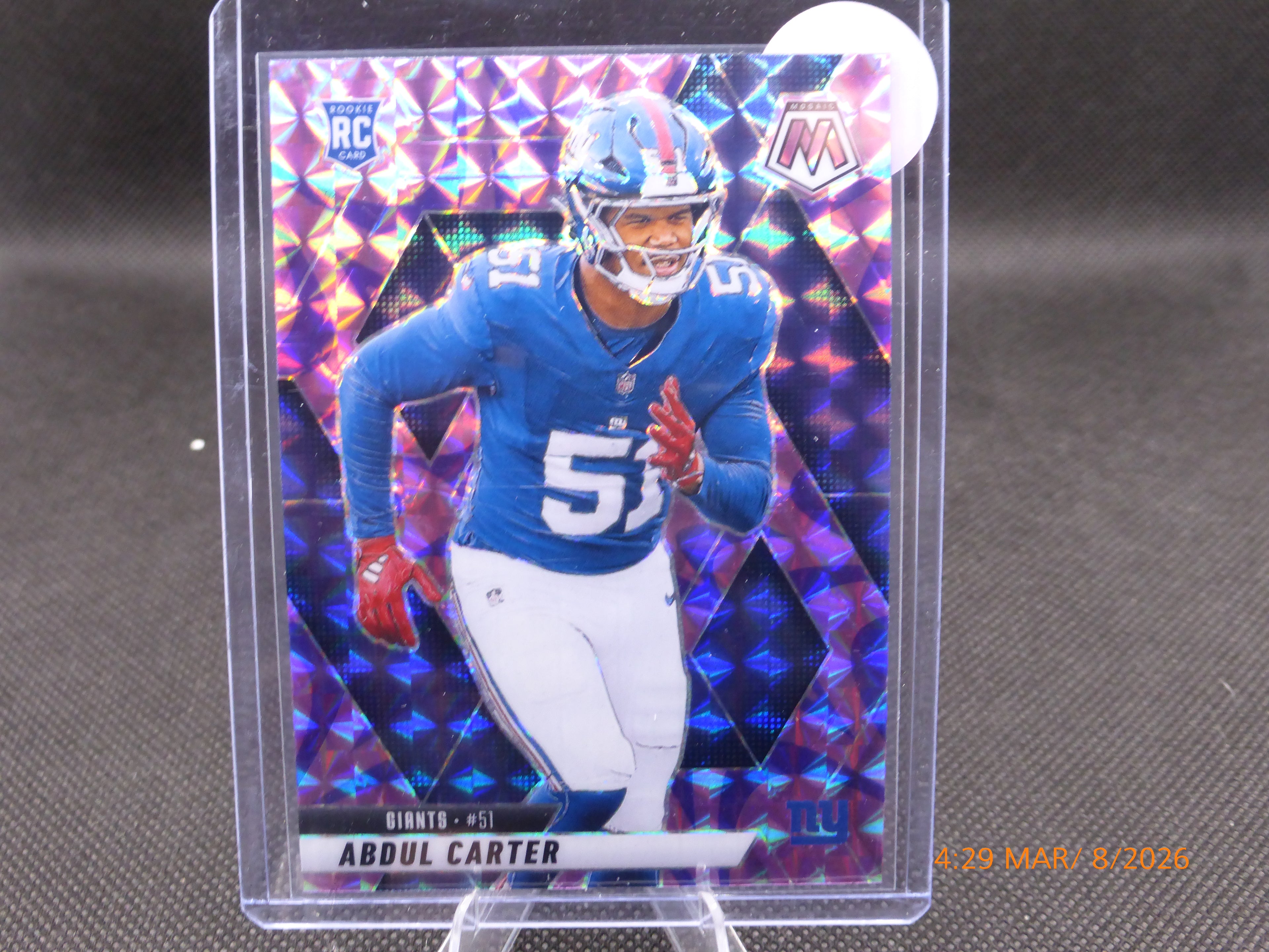 25 Mosaic Abdul Carter #317 Pink Camo Prizm