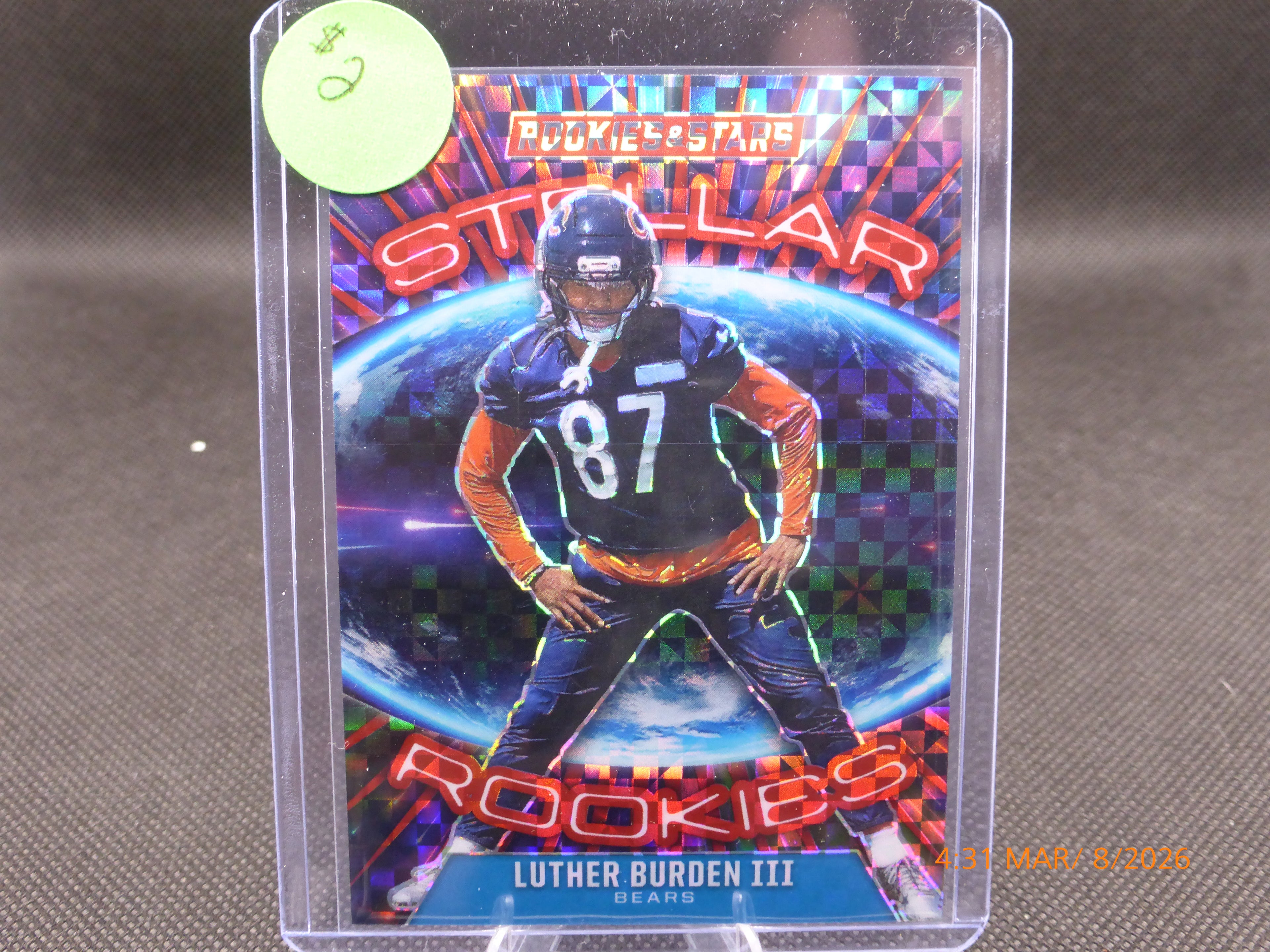 25 Rookie and Stars Luther Burden III #7 Stellar Rookies Red Plaid