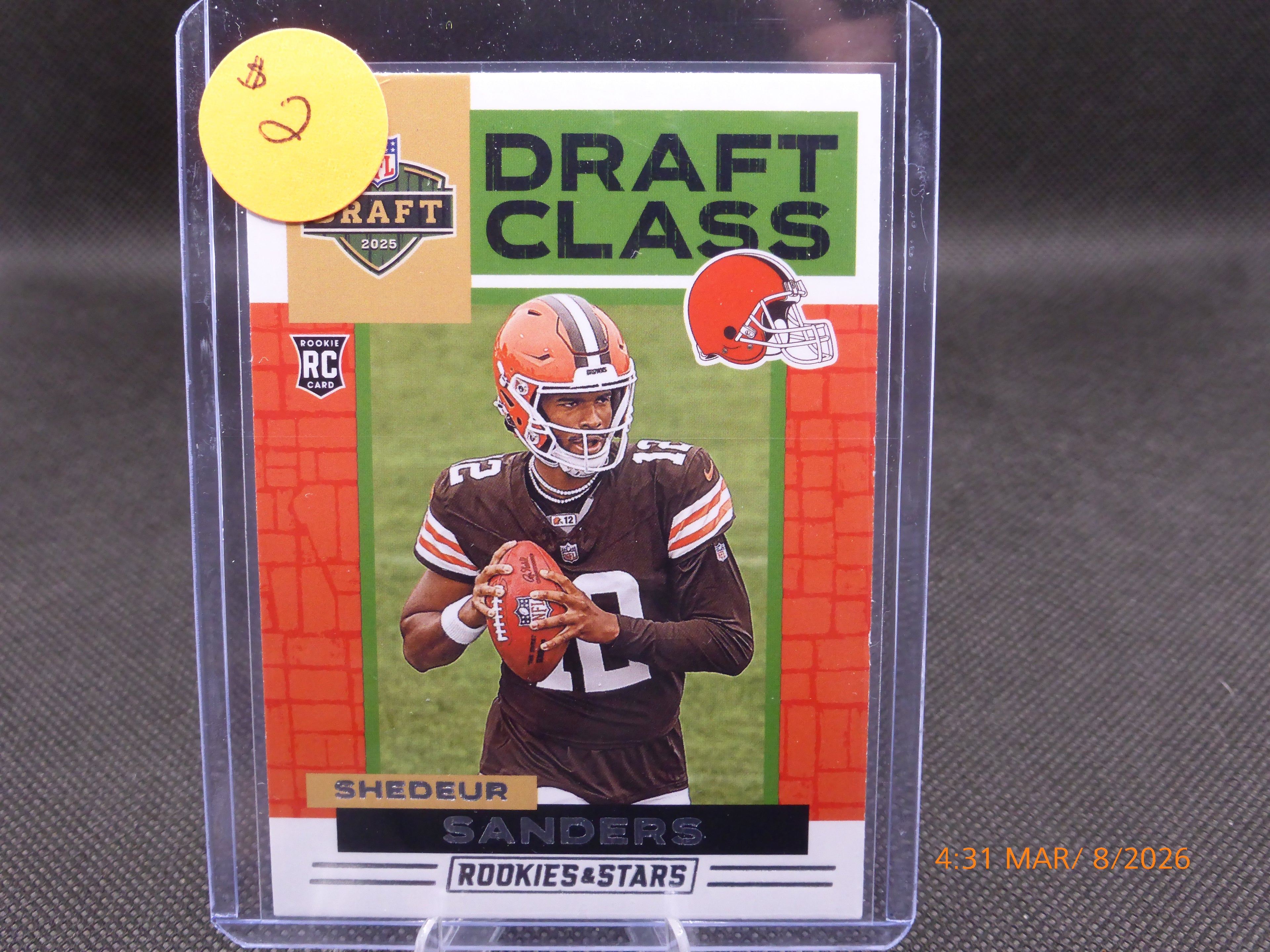 25 Rookies and Stars Shedeur Sanders #19 Draft Class