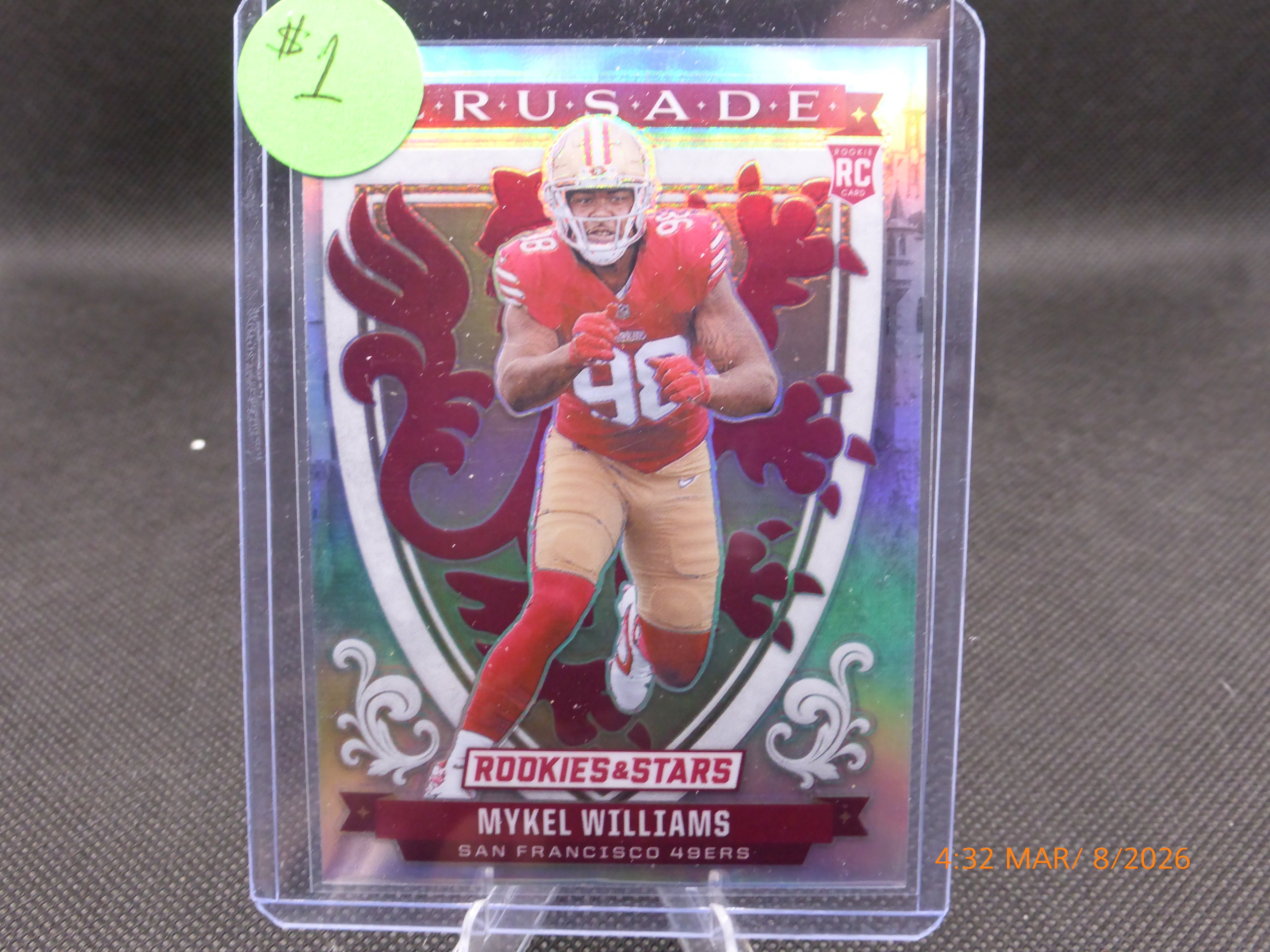 25 Rookies and Stars Mykel Williams #25 (RC) Crusade Prizm