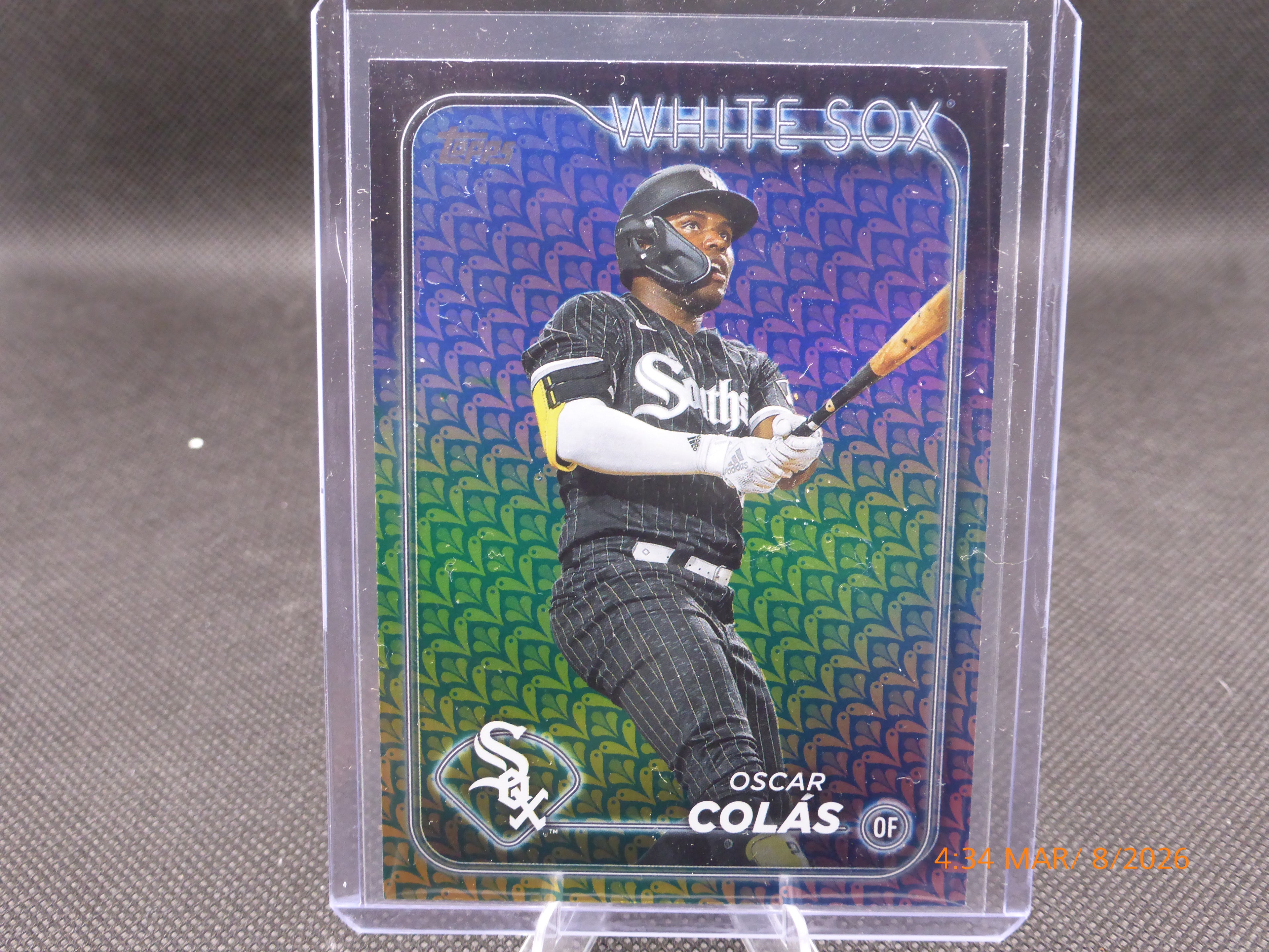 24 Topps Oscar Colas #105 Easter Foil